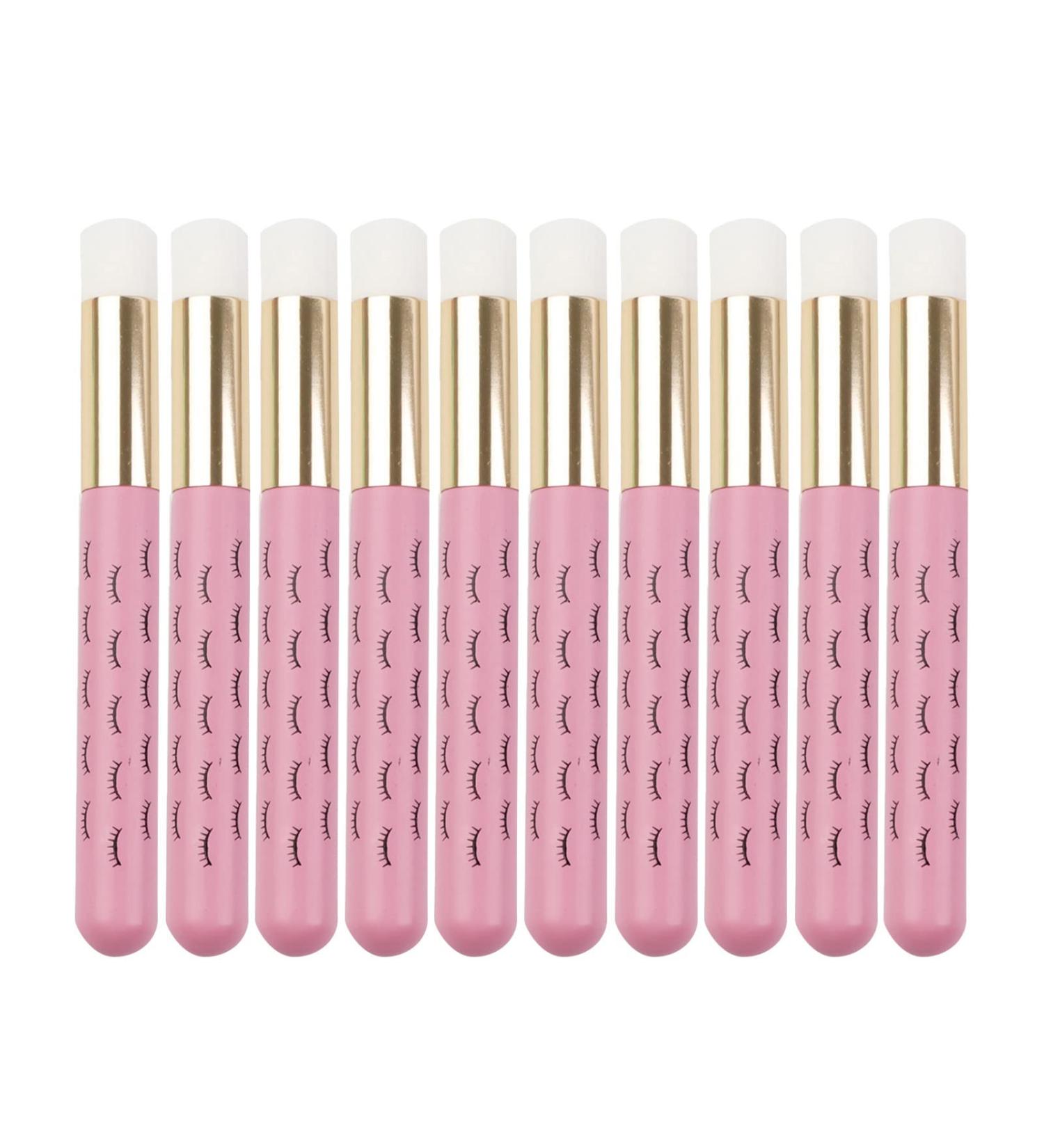 Buy Pink Lash Brushes Set for Eyelash Cleaning & Extension Care - Soft & Comfortable Cleansing Brushes - Buy Online on GoSupps.com