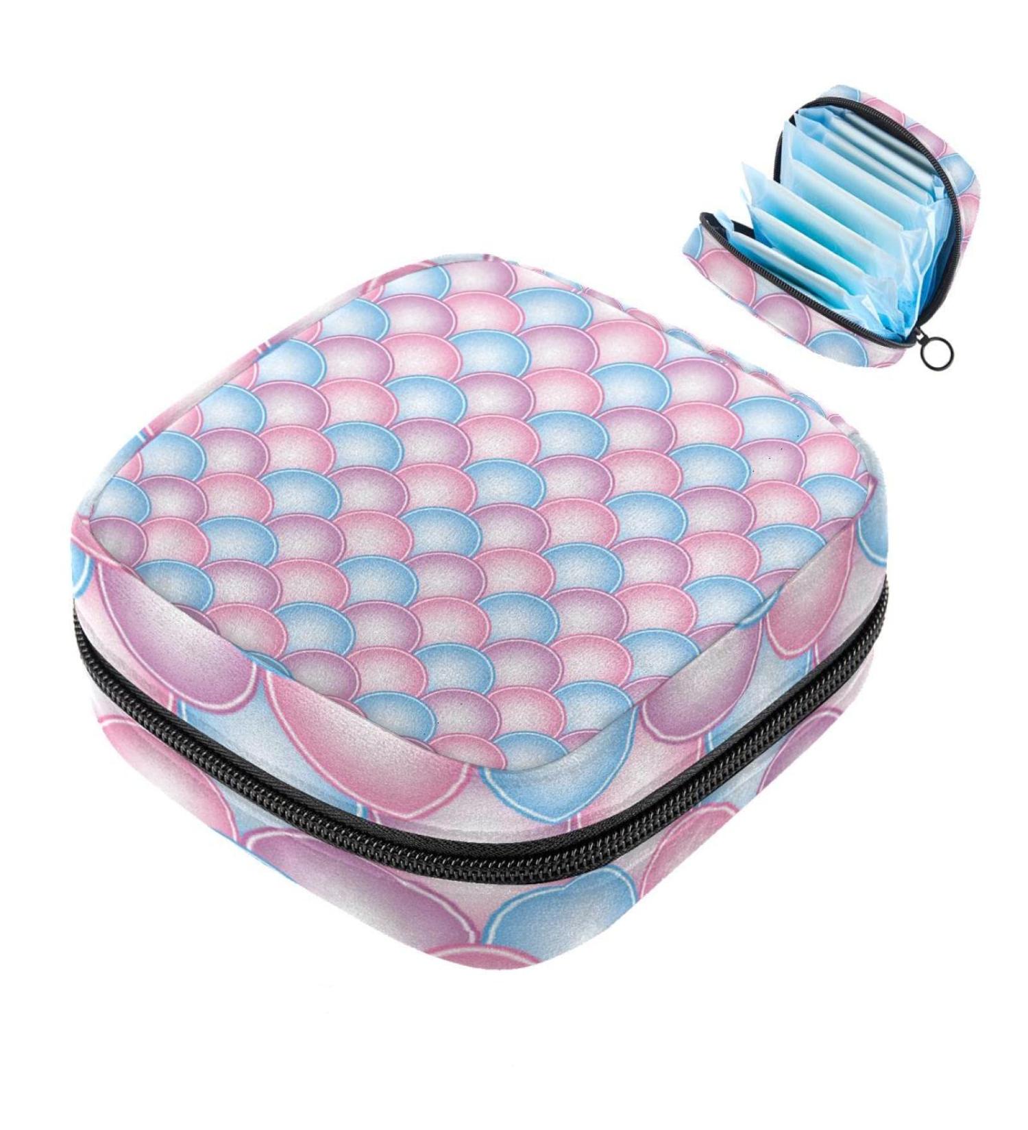 Women s Fish Scale Pattern Napkin Storage Bag | Portable Zipper Pouch for Teen Girls & Ladies - Ideal for Travel & Organizing - Buy Online on GoSupps.com