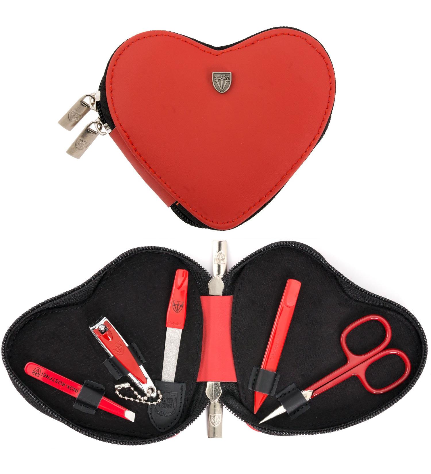 3 Swords Germany 5 Piece Manicure Pedicure Kit Set - Professional Nail Care Tools in Genuine Leather Case - Buy Online on GoSupps.com