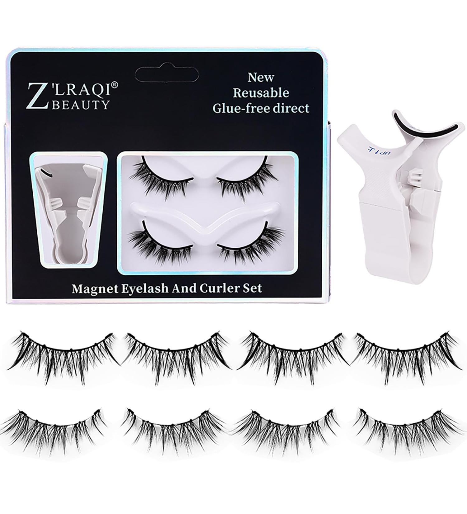 Onewly Magnetic Eyelashes 2 Pairs Reusable Magnetic Eyelash Kit Each Eyelash Has 5 Layers of Magnetism Dual Magnetic Lashes Magnetic Eyelashes Natural Look - Buy Online on GoSupps.com