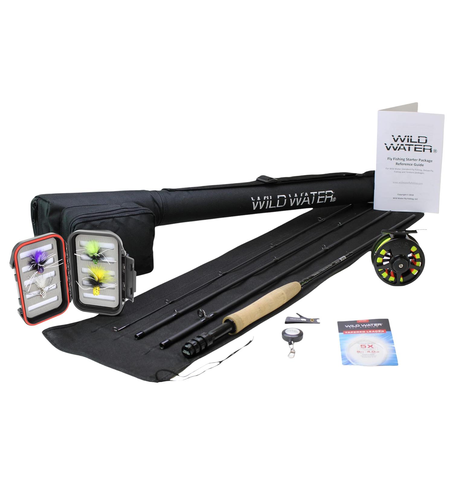 Wild Water Fly Fishing 5/6 Starter Package for Panfish and Bass with Popper Flies - Buy Online on GoSupps.com