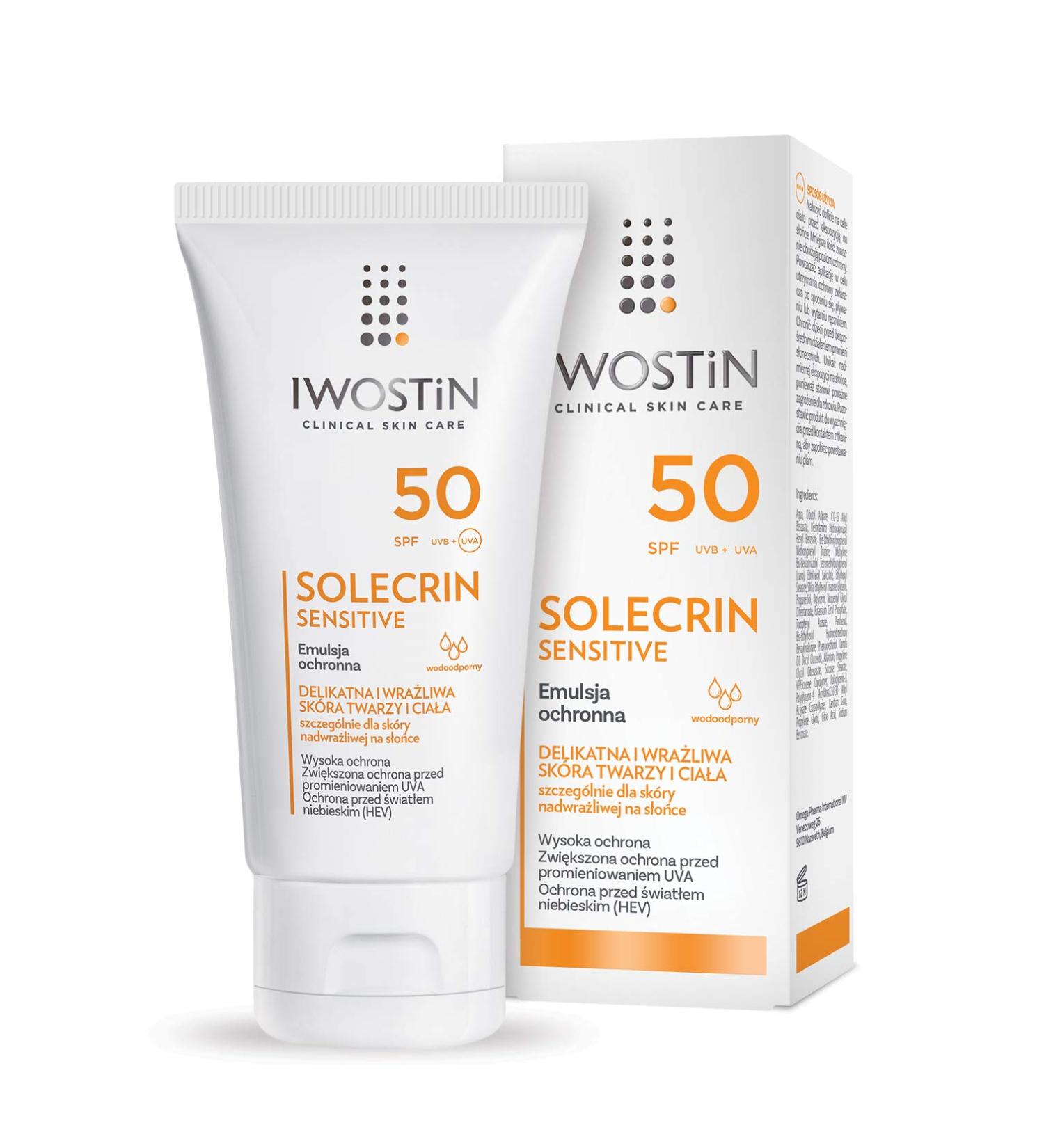 Iwostin Solecrin Sensitive Protective Emulsion SPF 50 - 100ml | Best Sun Protection for Sensitive Skin | Shop Internationally - Buy Online on GoSupps.com