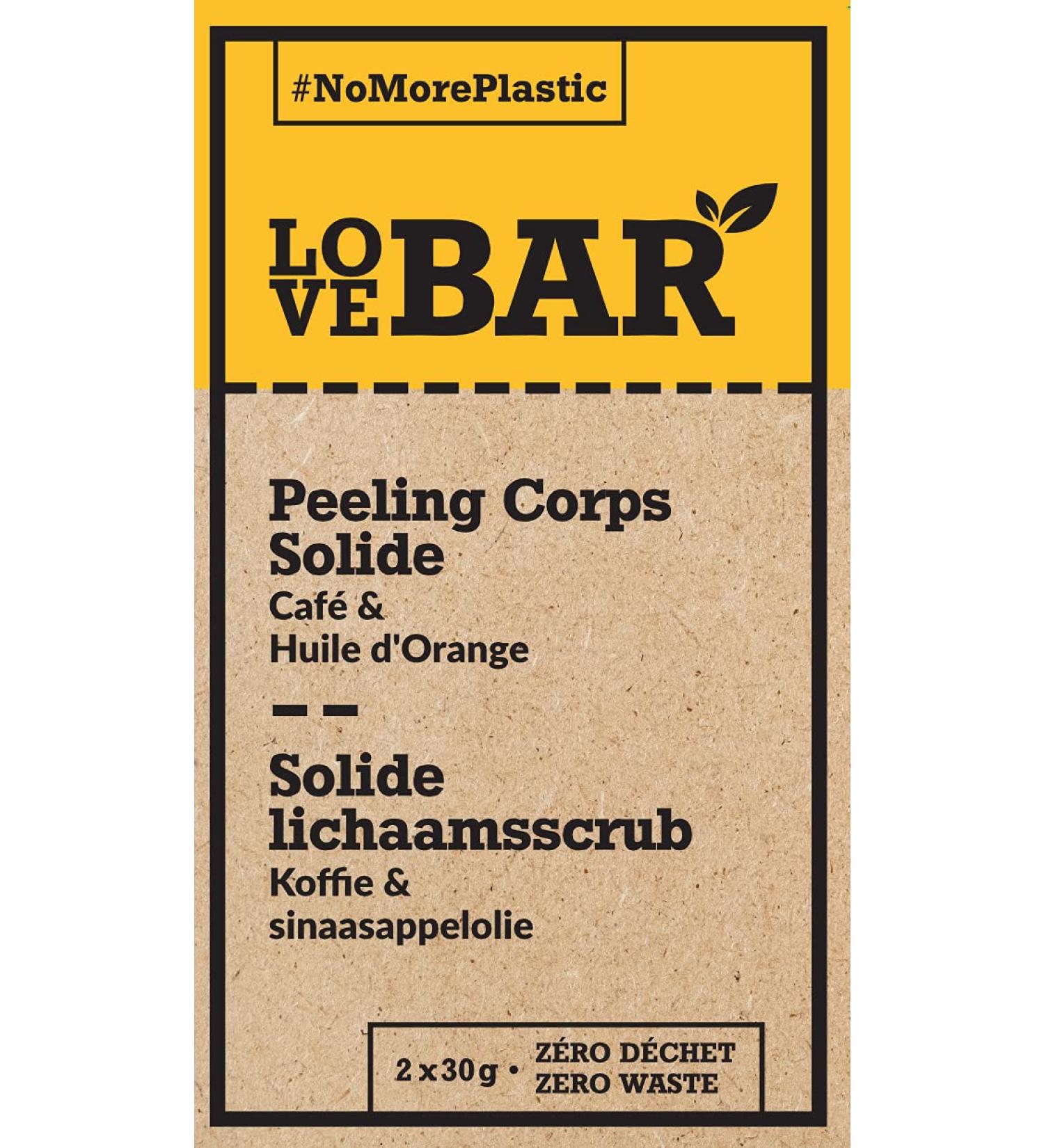 Love Bar - Exfoliating Solid Body Soap with Coffee and Orange Oil (2 x 30g) - Buy Online on GoSupps.com