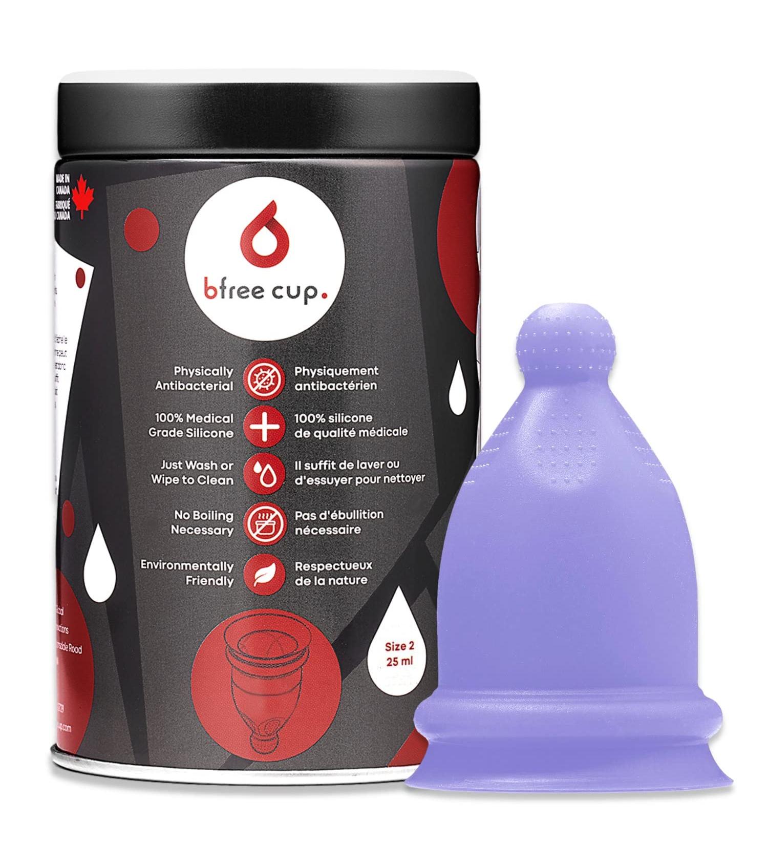 Bfree Menstrual Cup | Reusable Eco-Friendly Period Cup | Leak-Free Feminine Hygiene for Teens & Women | Periwinkle Color - Buy Online on GoSupps.com