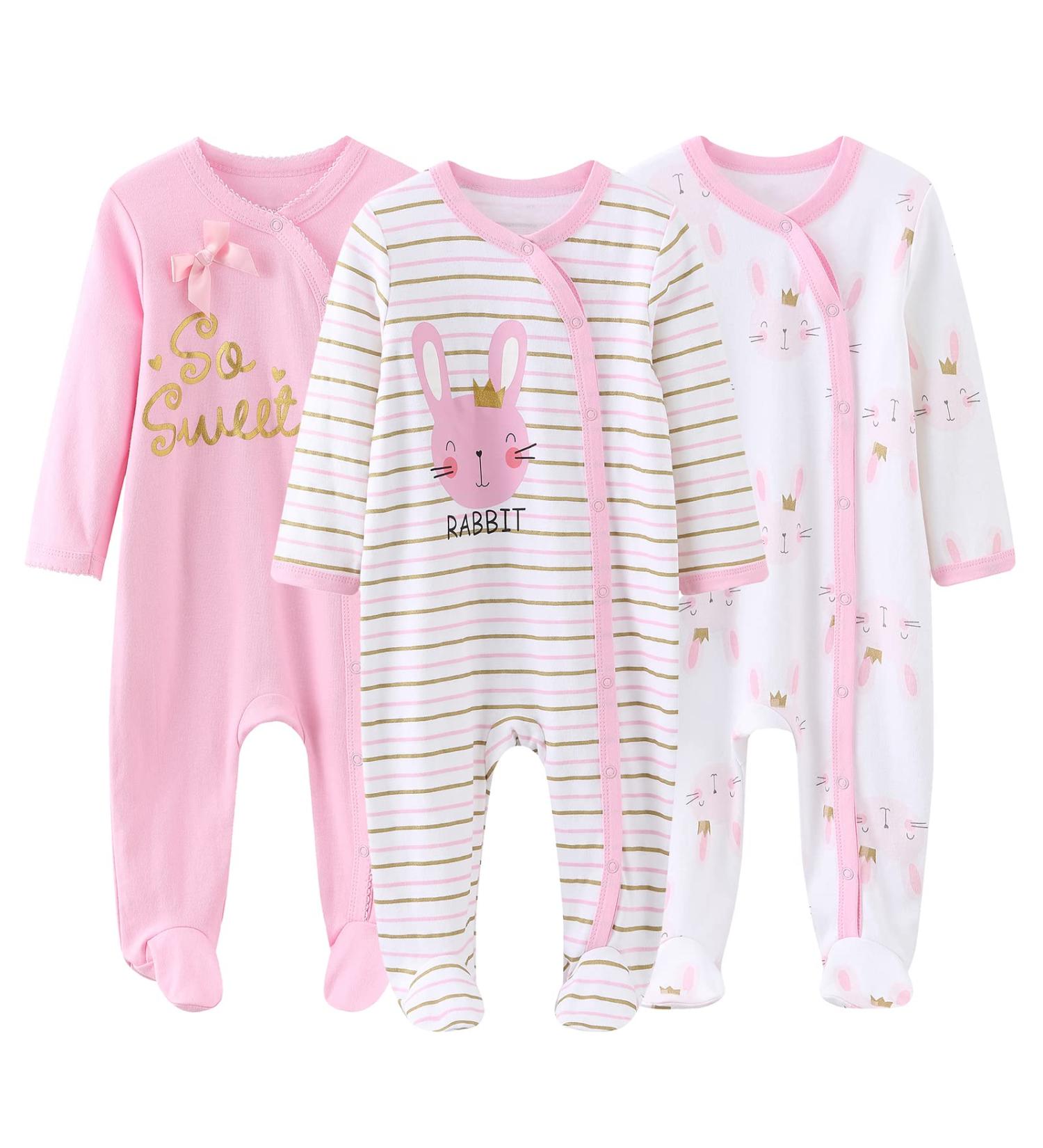 MAMIMAKA Baby Clothes | Newborn Footed Pajamas 9-12 Months | Cotton Onesies for Boys & Girls - Buy Online on GoSupps.com