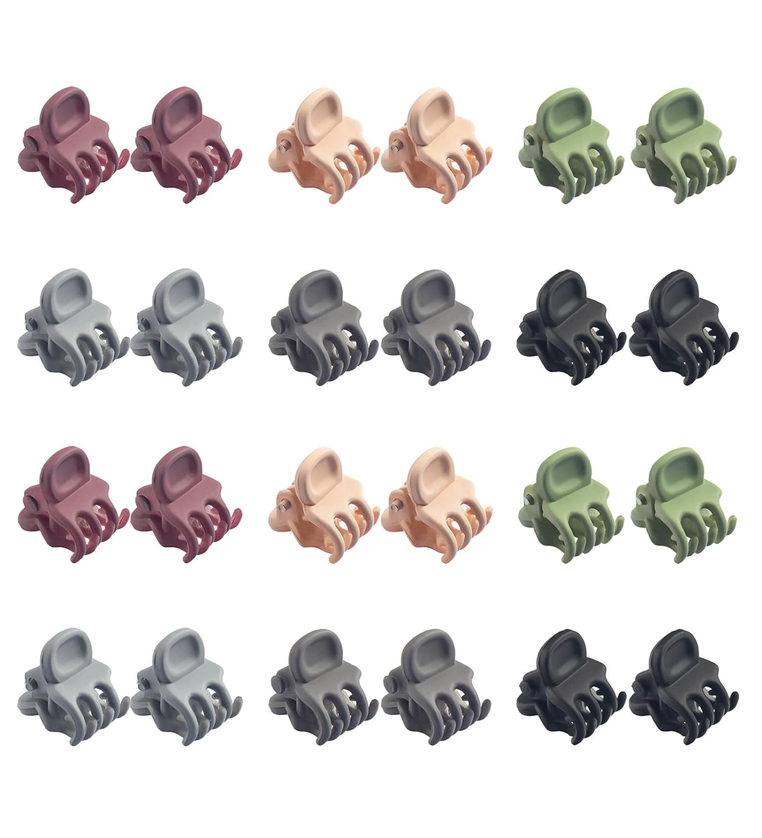 FVVMEED 24 Piece Mini Matte Hair Clips - Small Claw Barrettes for Kids & Baby Girls - Decorative Hair Accessories for Thin & Thick Hair - Buy Online on GoSupps.com
