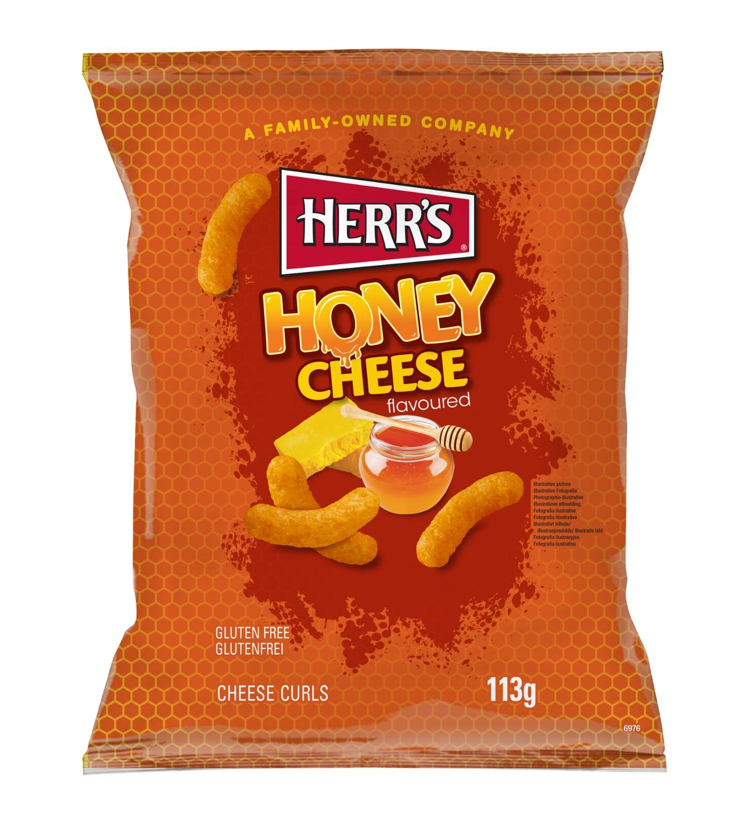 HERR'S - Chips au fromage Honey Cheese - 1 x 113 g 113 g (Lot de 1) - Buy Online on GoSupps.com