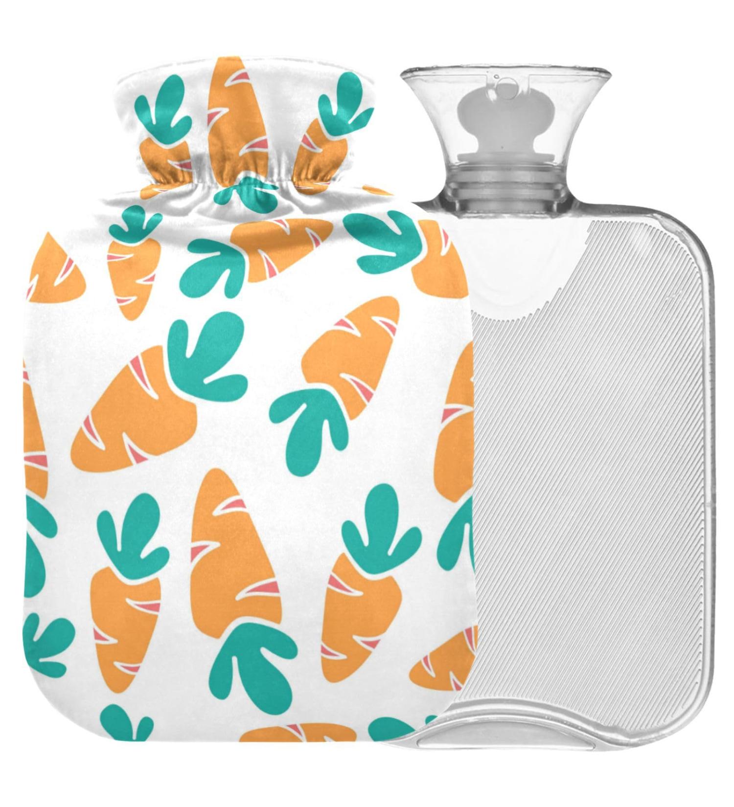 Naanle 2L Carrot Hot Water Bottle - Transparent Large Hot & Cold Therapy Bag for Pain Relief - Ideal Hand & Feet Warmer - Buy Online on GoSupps.com
