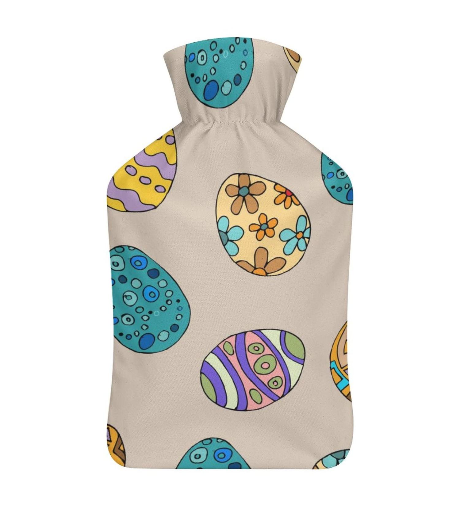 Colorful Plush Hot Water Bottle with Cover - Hand Warmer for Adults & Children - 26.5x15.3cm - Fast International Shipping - Buy Online on GoSupps.com