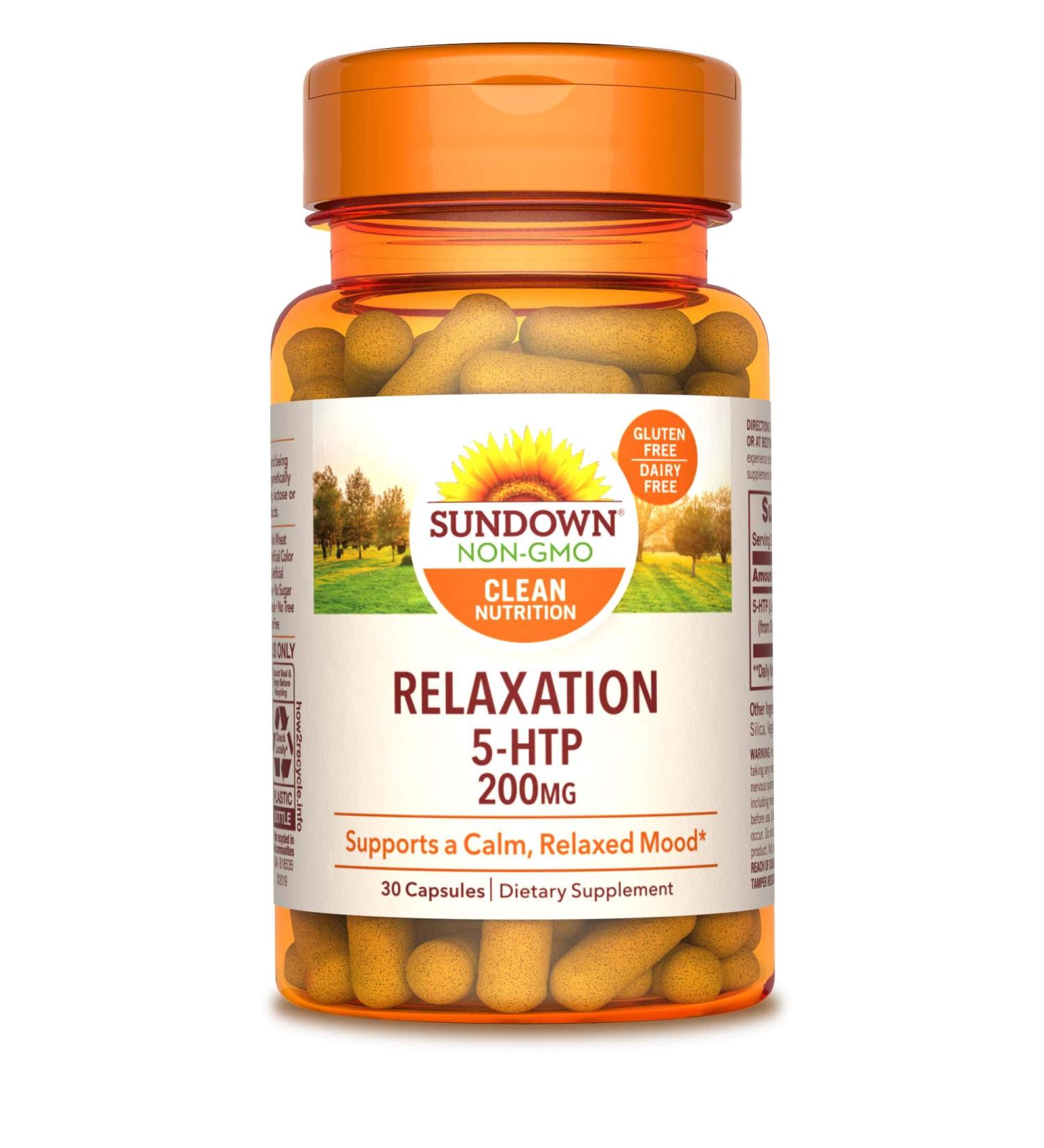 Sundown Maximum Strength 5-HTP 200mg - 30 Capsules | Support Serotonin Levels - Buy Online on GoSupps.com