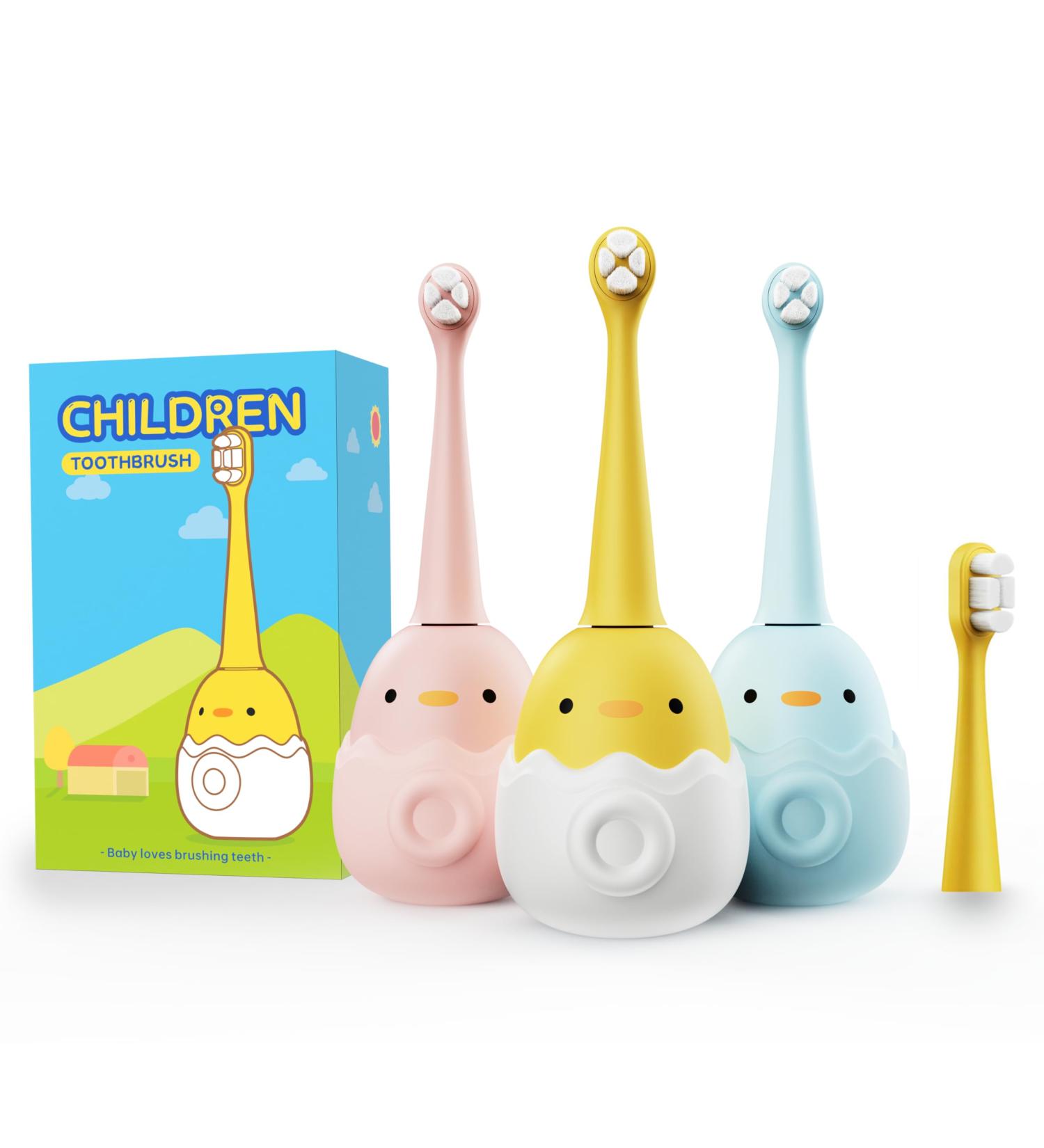Kids Sonic Electric Toothbrush - Rechargeable 3 Modes 2 Heads Copper-Free Bristles (Age 3-12 Blue) | International Shipping - Buy Online on GoSupps.com