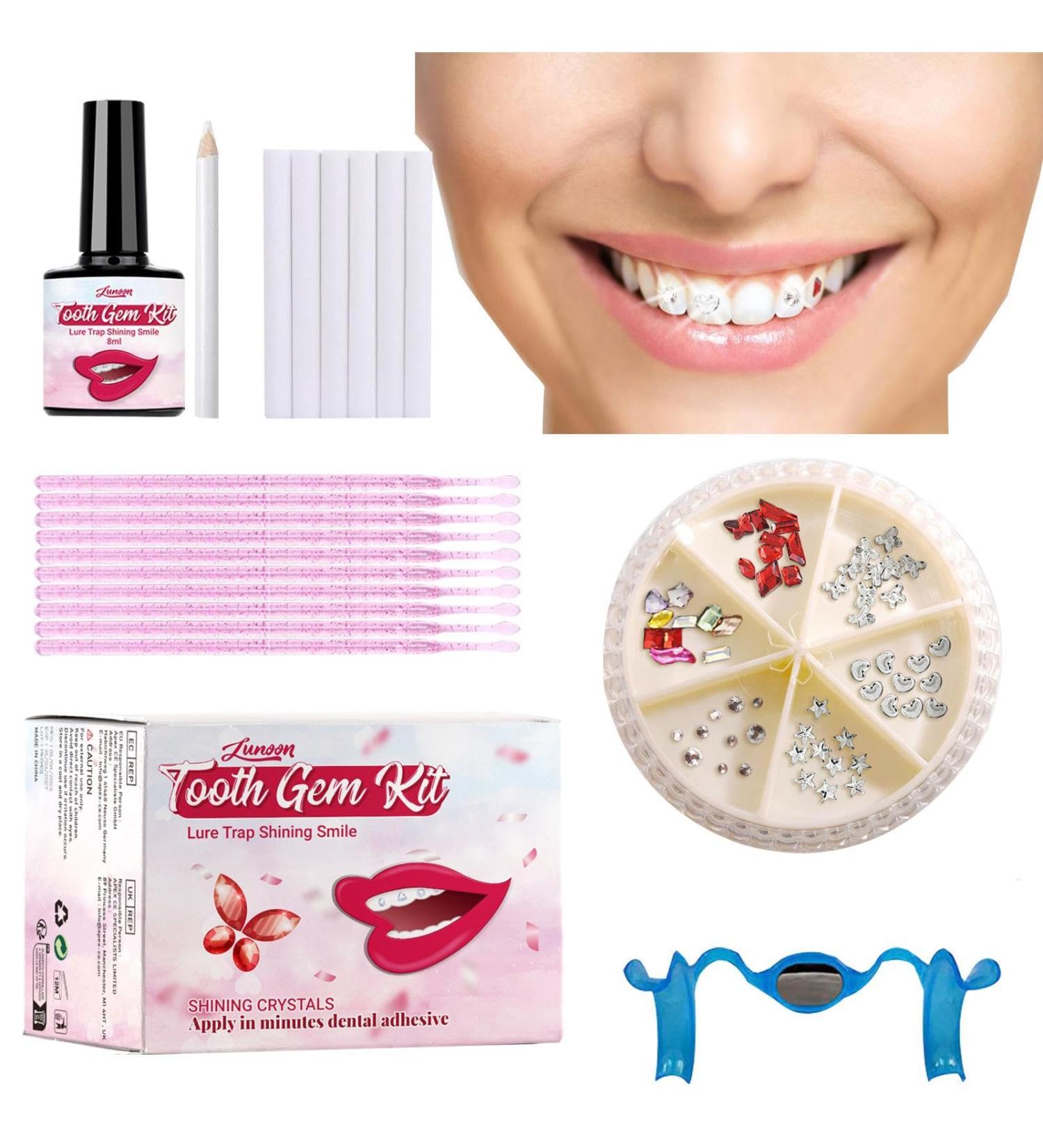 Tooth Gemstone Set | DIY Tooth Jewelry Kit for a Bright Smile | Shiny Crystal Tooth Decorations - Buy Online on GoSupps.com