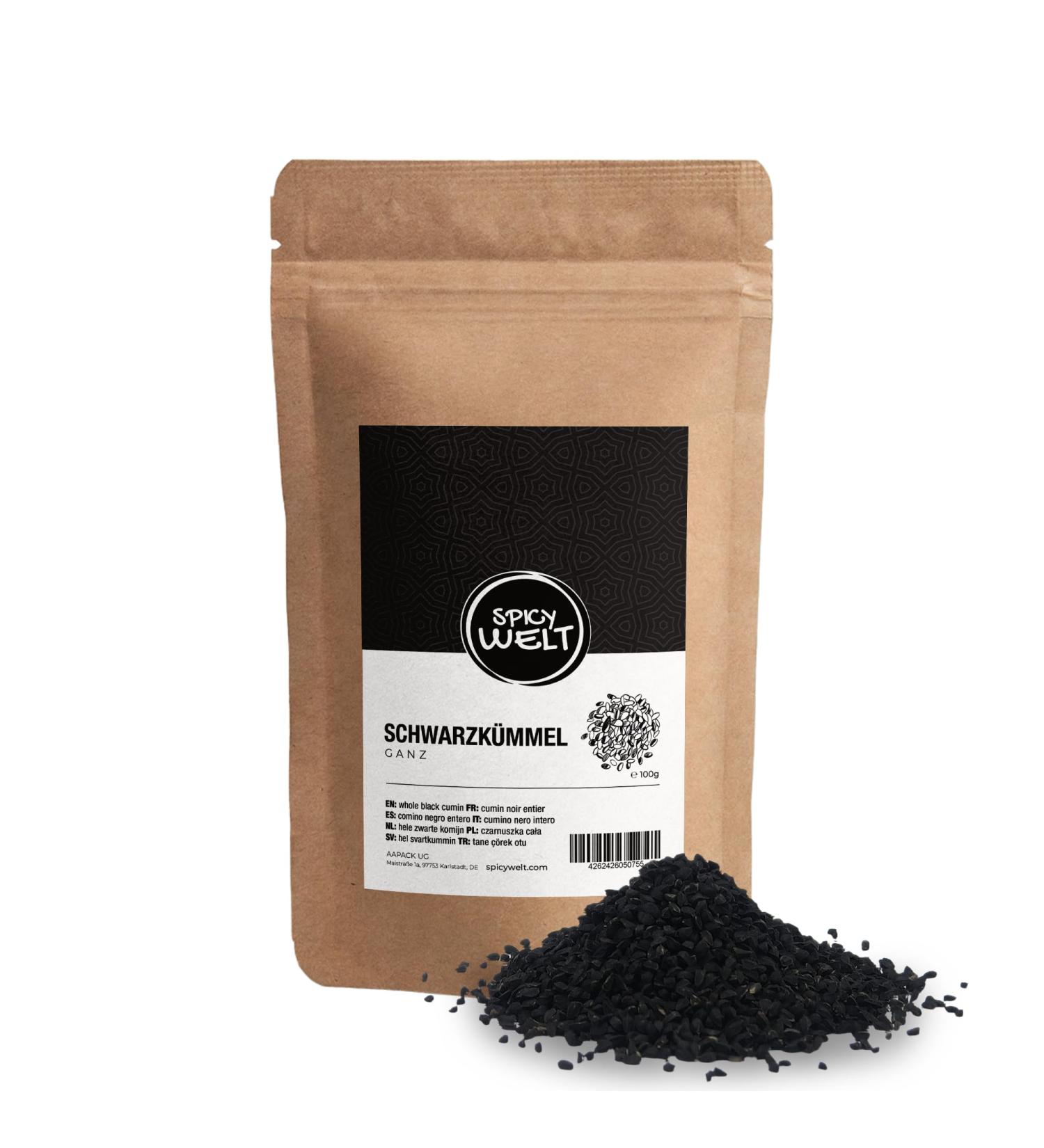 Spicy Welt Graines de Nigelle (100g) Cumin Noir Entier | Pour Pain Naan Salades Fromage & Cuisine Orientale | Saveur Poivr e & Croquante | 100% Naturel Sans Additifs - Buy Online on GoSupps.com