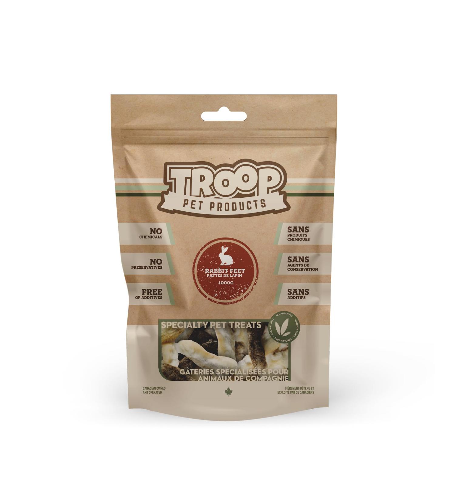 Loyalty Dog Treats Rabbit Feet Fully Natural Single Ingredient Canadian Dehydrated Dog Treat (1000g) 33.33 g (Pack of 30) Dog Treats - Buy Online on GoSupps.com