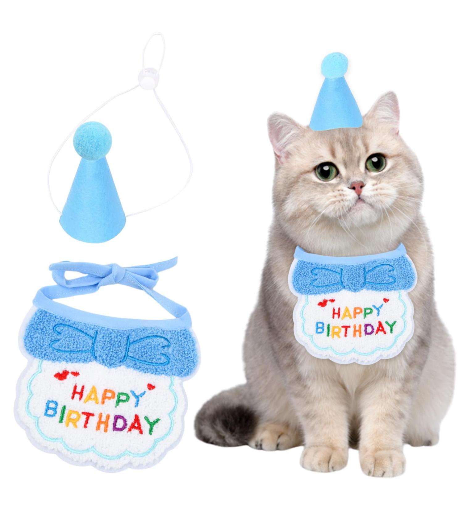 Buy Wisebom 2-Piece Dog Birthday Set - Happy Birthday Bibs & Cat Dog Costumes | International Shipping Available - Buy Online on GoSupps.com