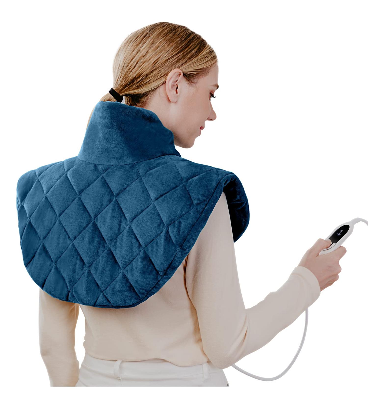 Haimmy 3lb Electric Heating Pad for Neck and Shoulders Pain Relief - 16x20 RoyalBlue-L - Buy Online on GoSupps.com