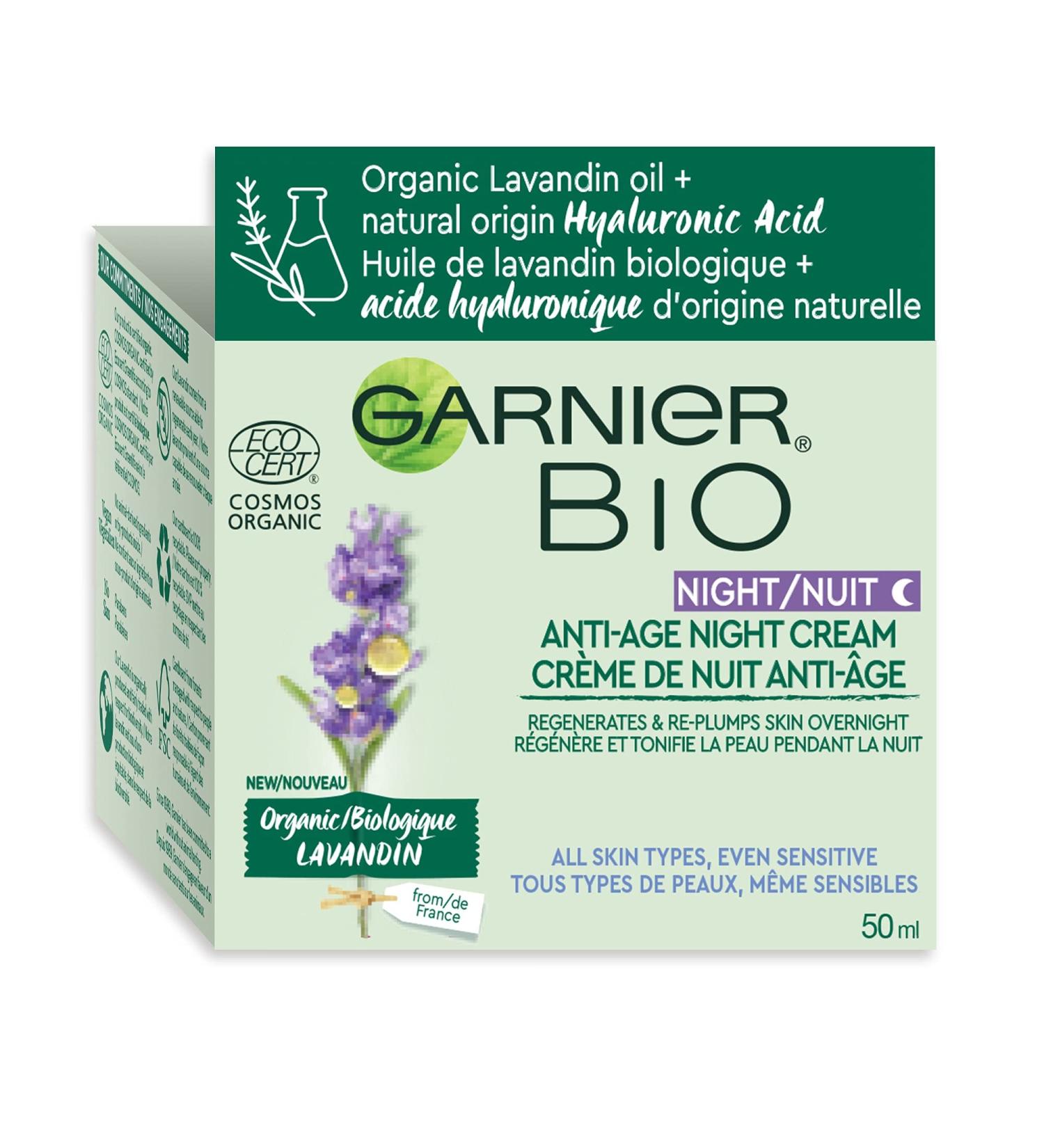 Garnier Bio Anti-Age Night Cream With Organic Lavandin 50ml 207 Grams - Buy Online on GoSupps.com