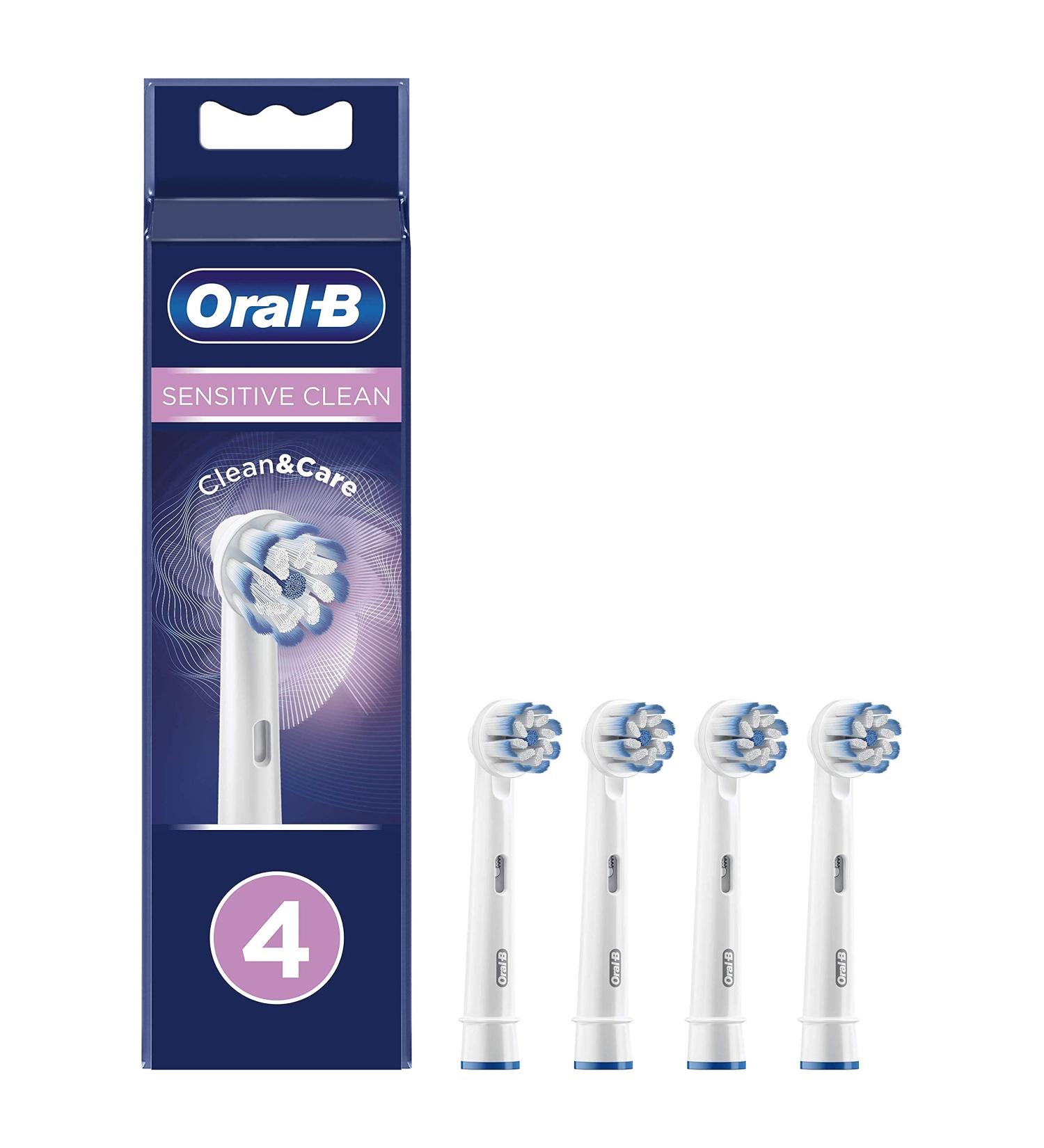 Oral-B Sensitive Clean Replacement Heads - New Pack of 4 | Premium Oral Care - Buy Online on GoSupps.com