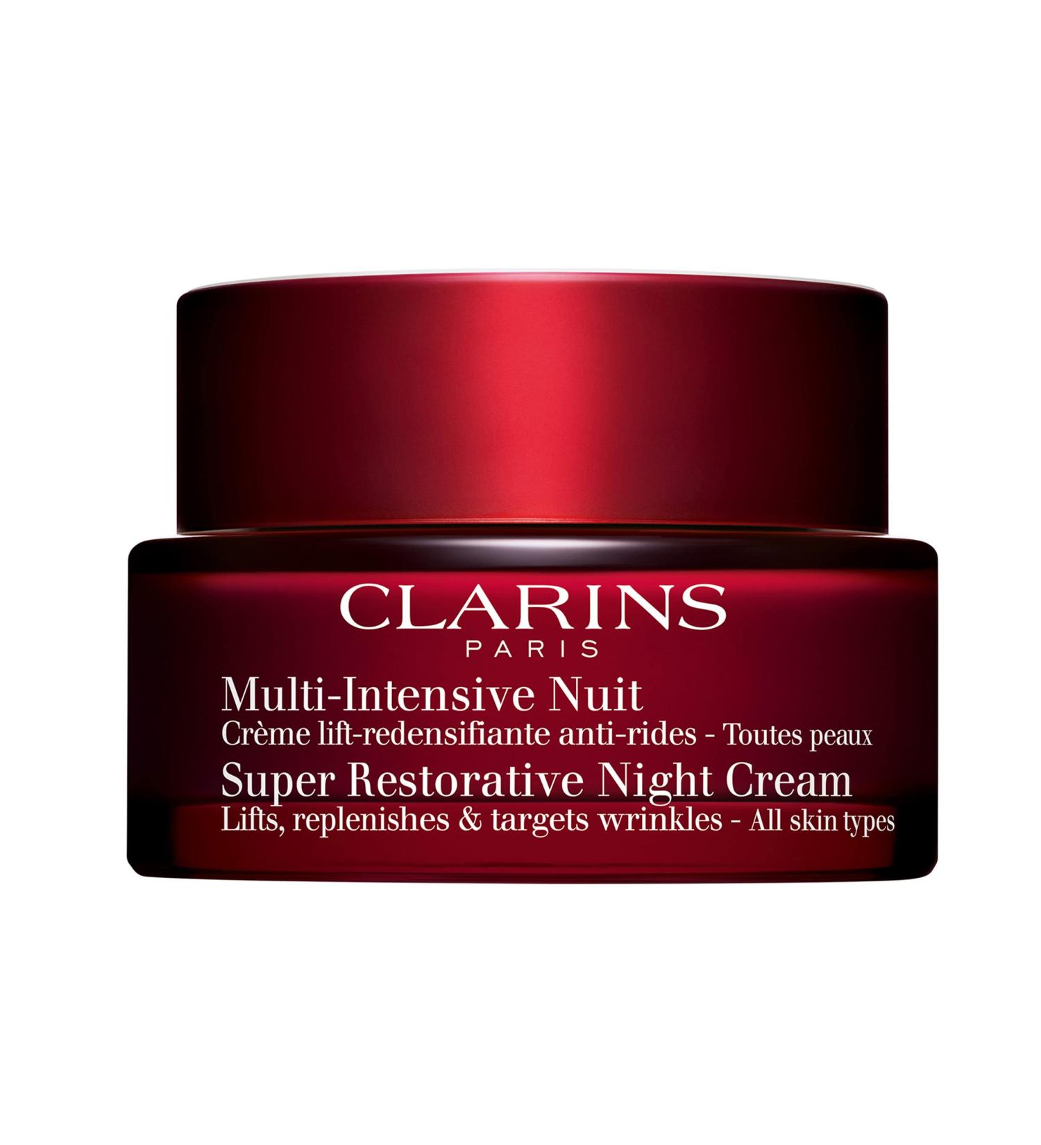 Clarins Super Restorative Night Cream for Mature Skin | Anti-Aging Moisturizer | Illuminates, Densifies, Lifts, Tones | Targets Spots & Wrinkles | 1.7 oz - Buy Online on GoSupps.com