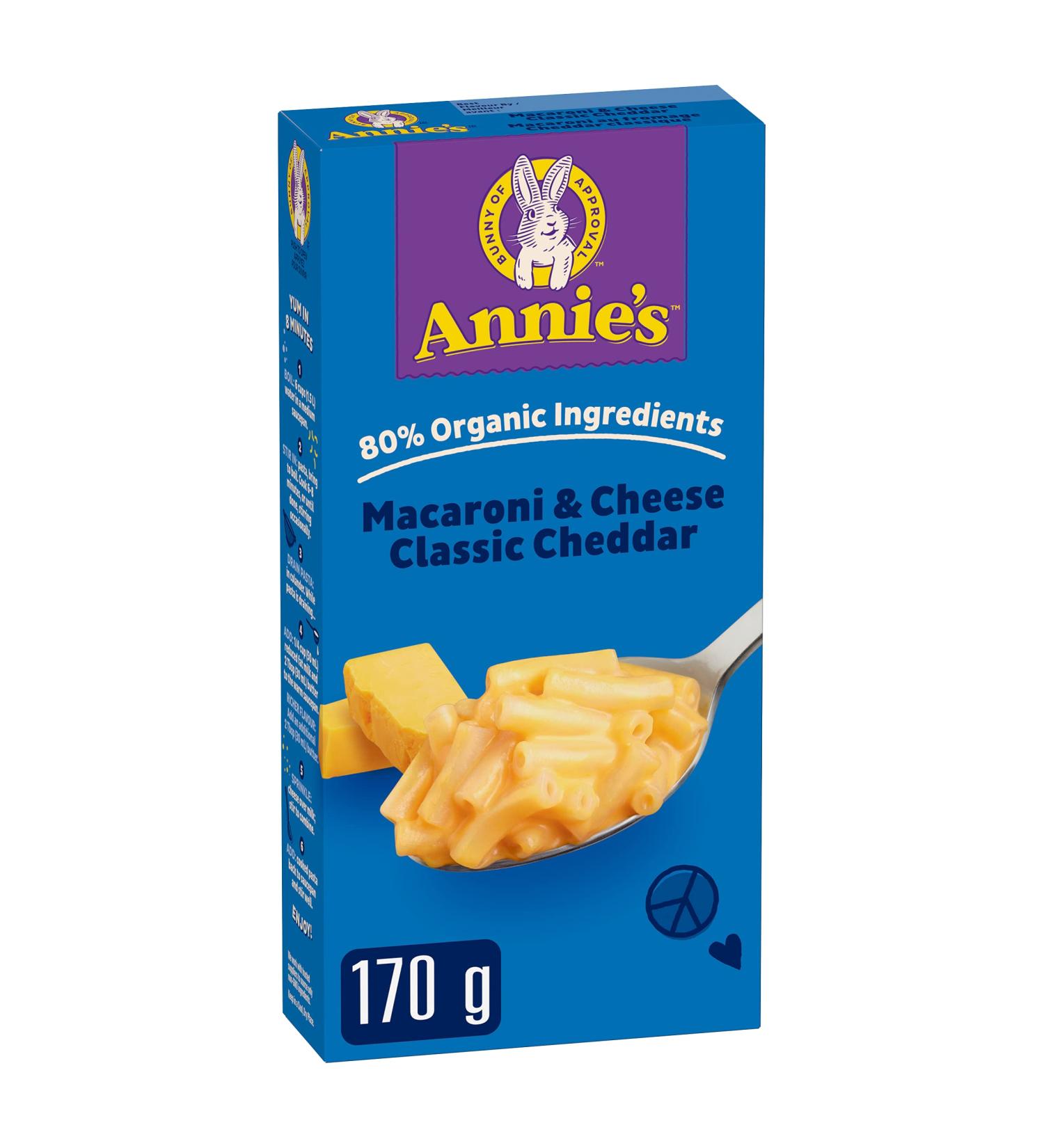 Annie's Homegrown Macaroni & Cheese Classic Cheddar 170 Gram 12 Count - Buy Online on GoSupps.com