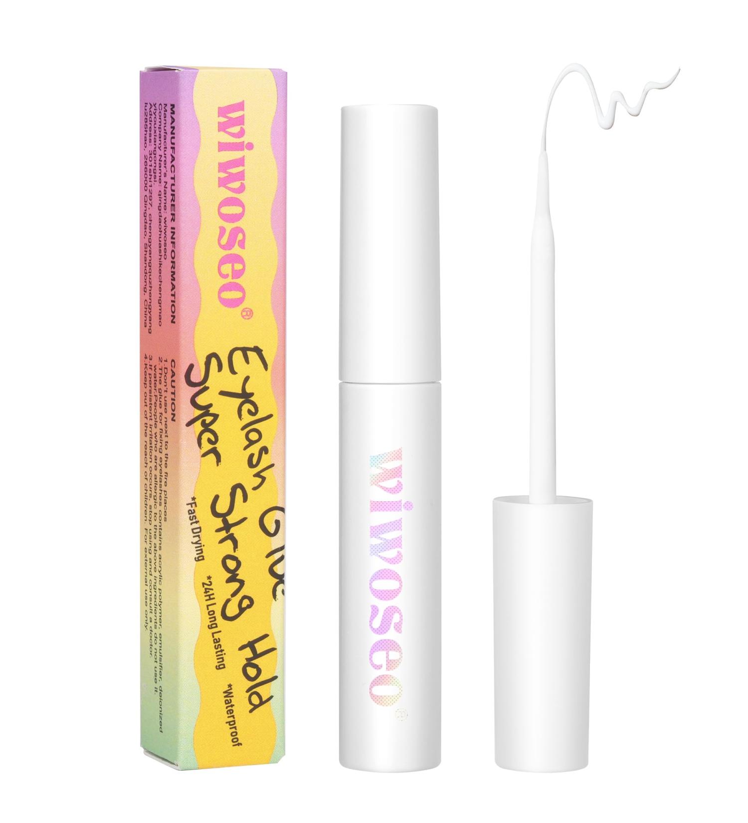 Super Strong Hold Eyelash Glue - Clear Adhesive for Strip & Lash Extensions - Fast Drying Waterproof Long Lasting (5ml) - B-Eyelash Glue - Buy Online on GoSupps.com