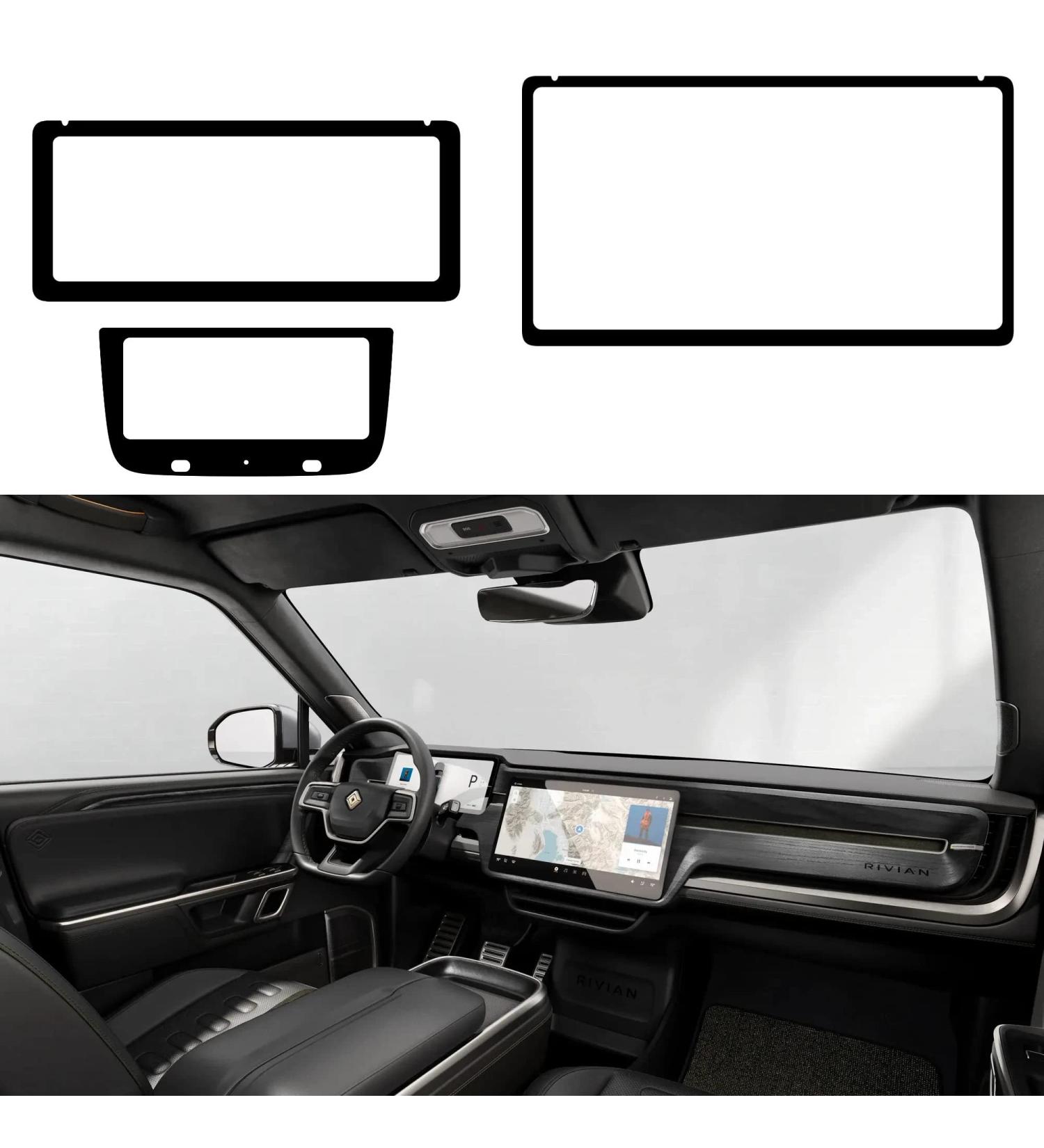 Rivian R1T / R1S Screen Protectors - Easy Install, No Bubbles - Clear PET Film for Navigation, Dash, and Back Screens - Buy Online on GoSupps.com
