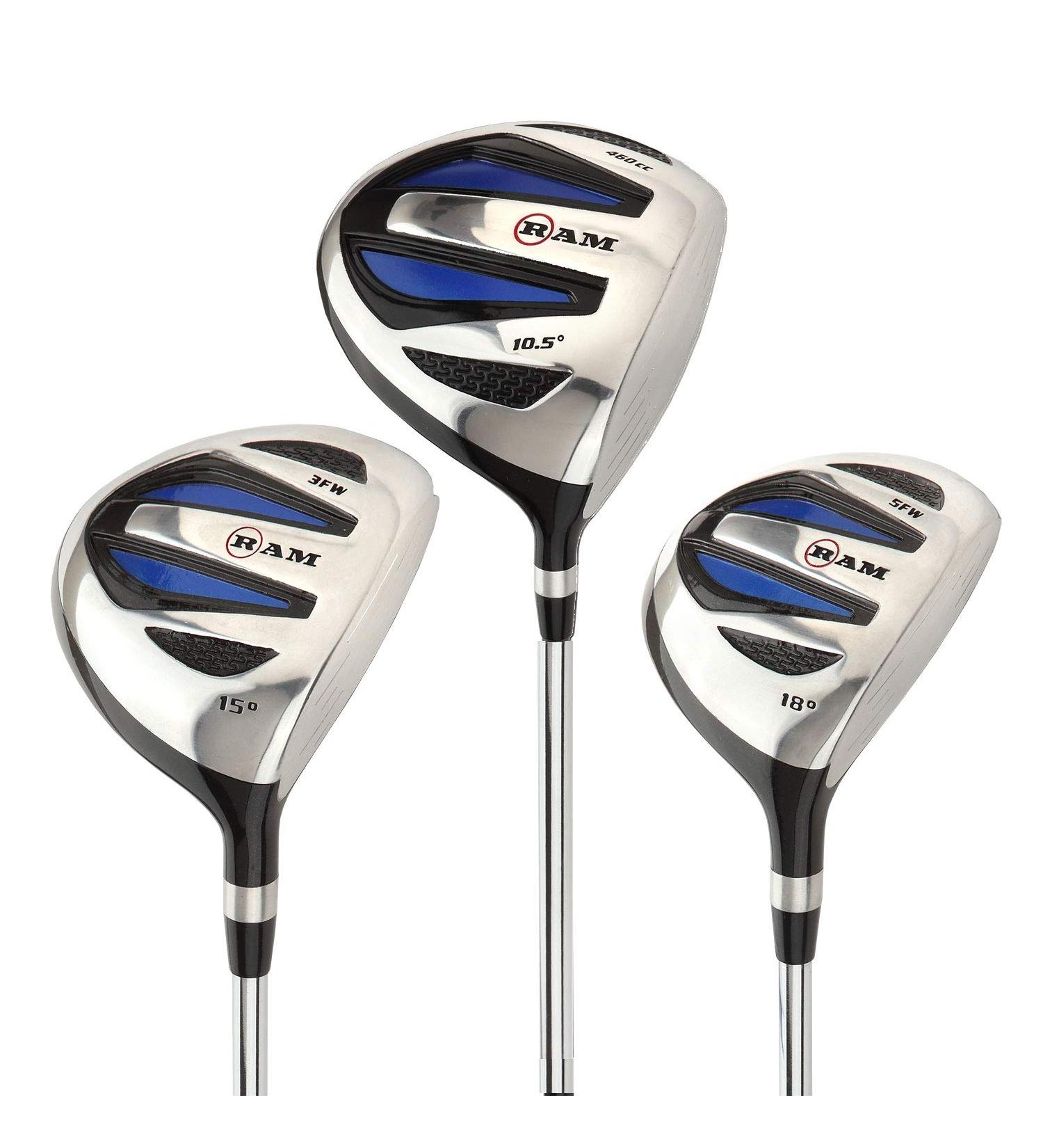 Ram Golf EZ3 Men's Wood Set - Driver, 3 & 5 Wood - Right Steel Regular with Headcovers - Buy Online on GoSupps.com
