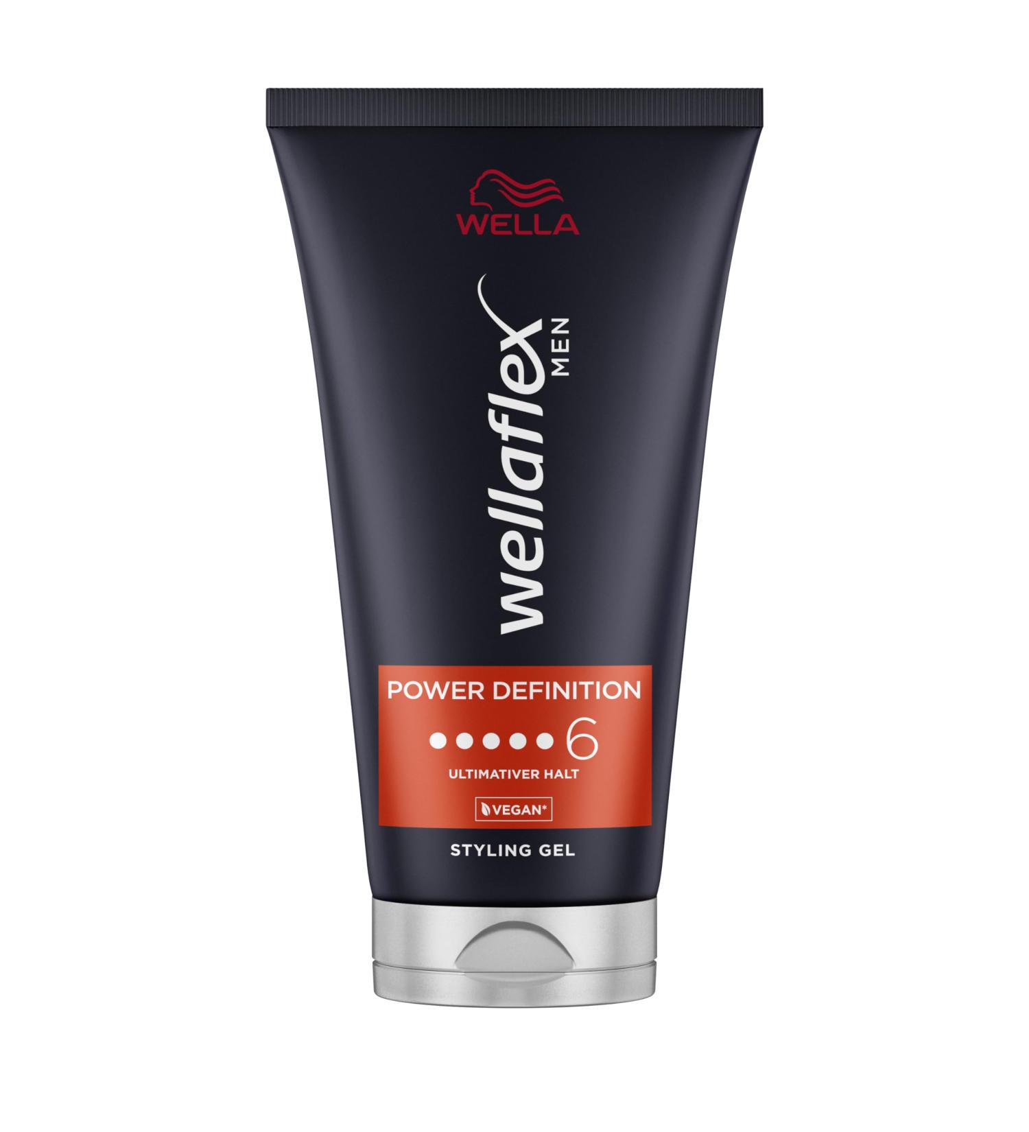 Wellaflex Men Power Definition Gel - Ultimate Vegan Styling Hair Gel | 150ml | Dermatologically Tested & Silicone-Free - Buy Online on GoSupps.com