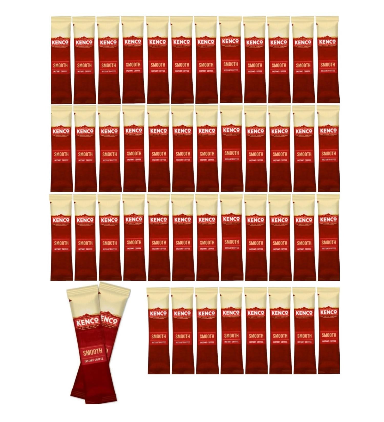 50x Kenco Smooth Instant Coffee Sachets Each Stick 1.8g (SOLD LOOSE)