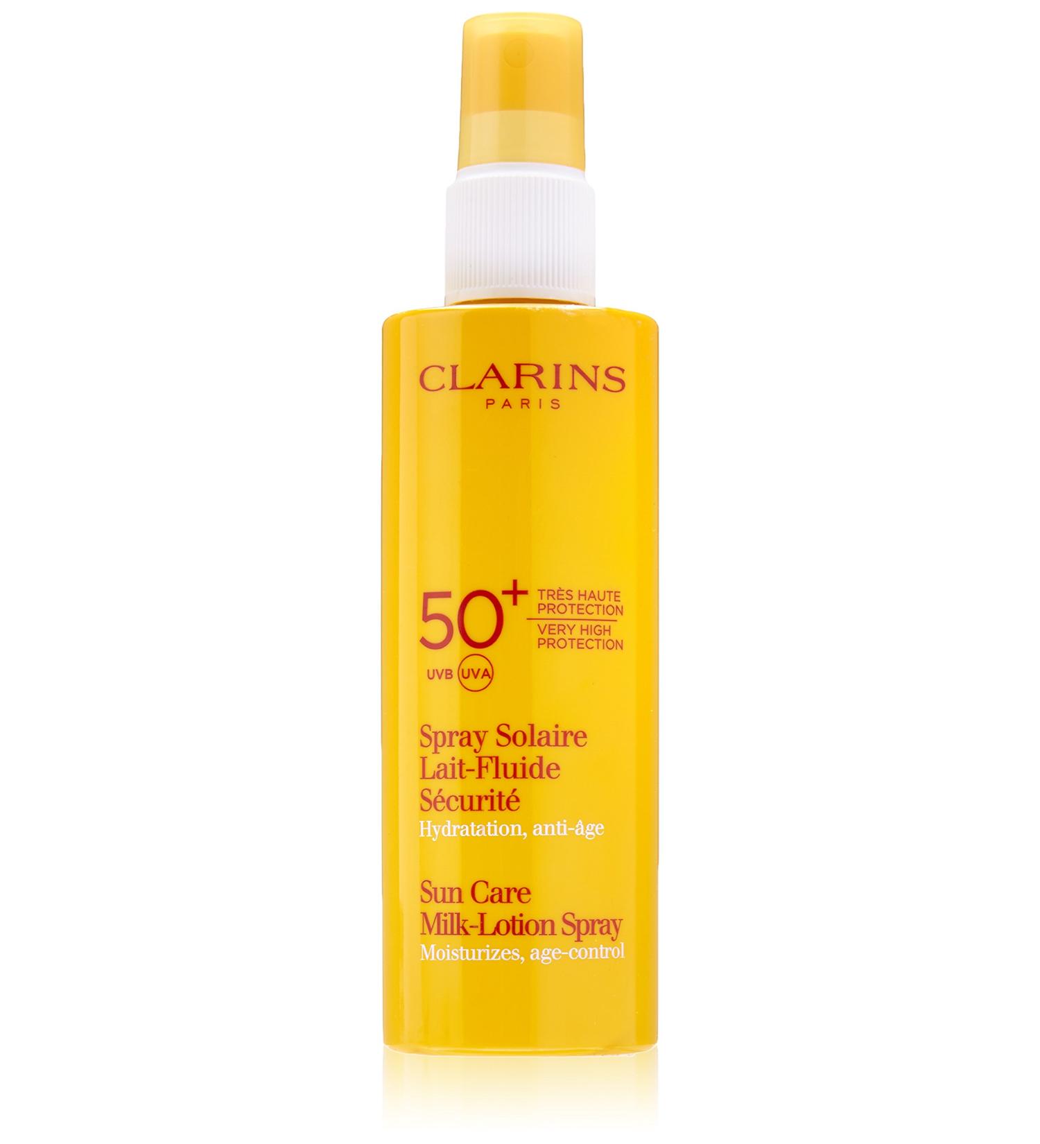 Clarins Sunscreen Care Milk-Lotion Spray SPF 50+ 150ml - High UVB/UVA Protection - Buy Online on GoSupps.com