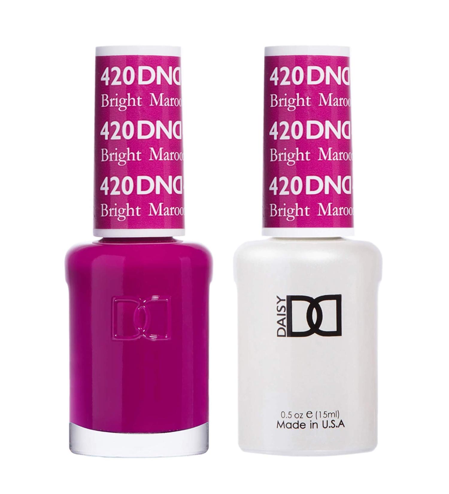 DND Duo Gel & Nail Polish Set - Bright Maroon 420-2x15ml