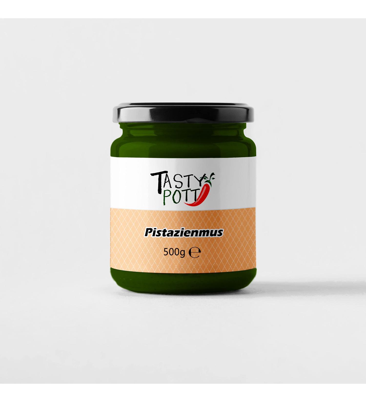  TASTY POTT Tasty Pott Pistachio | Spread | Pistachio Cream | Pistachios | For Baking and Cooking | Vegan Nutrition | Nuts | Nut Butter | Nuts | In a 500g Glass - Buy Online on GoSupps.com