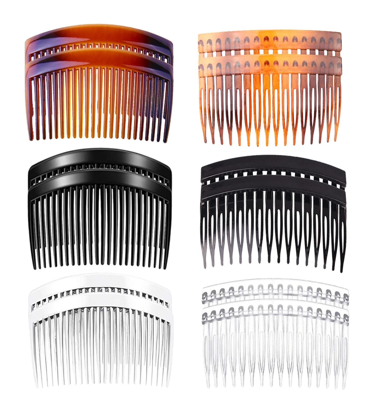 12pcs Plastic French Hair Combs Slides - Strong Hold Twist Clips Hair Accessories for Girls and Women (Colors and Styles Vary) - Buy Online on GoSupps.com