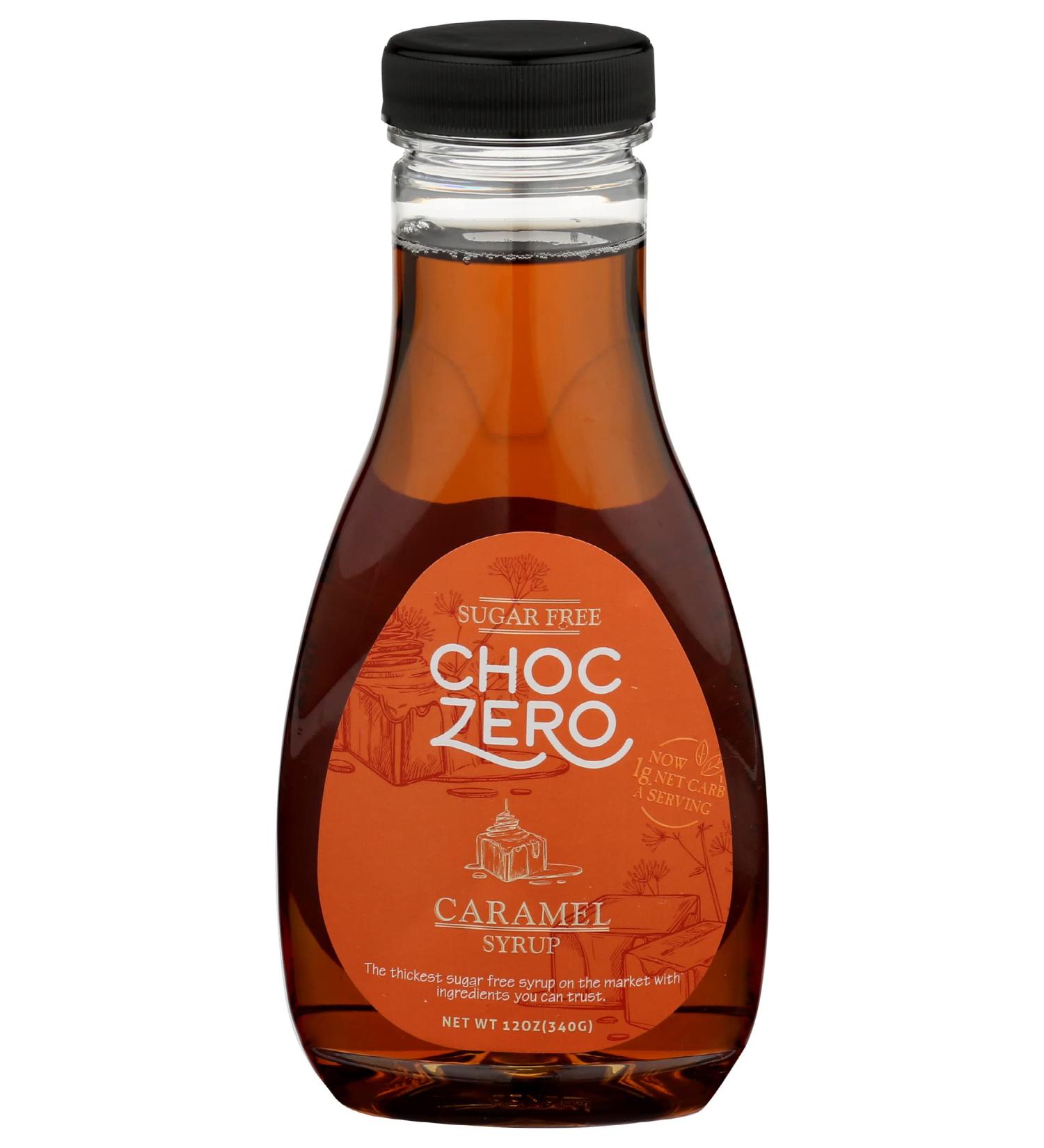 ChocZero Sugar Free Caramel Syrup 12 oz - Low-Calorie & Delicious - Buy Online on GoSupps.com