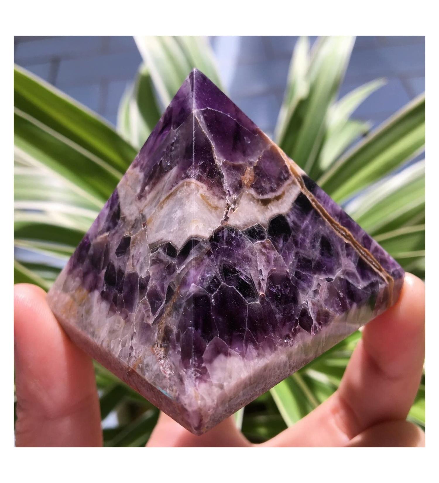 Natural Dream Amethyst Quartz Crystal Pyramid 4.5-5cm Stone Crystal Reiki - Buy Online on GoSupps.com