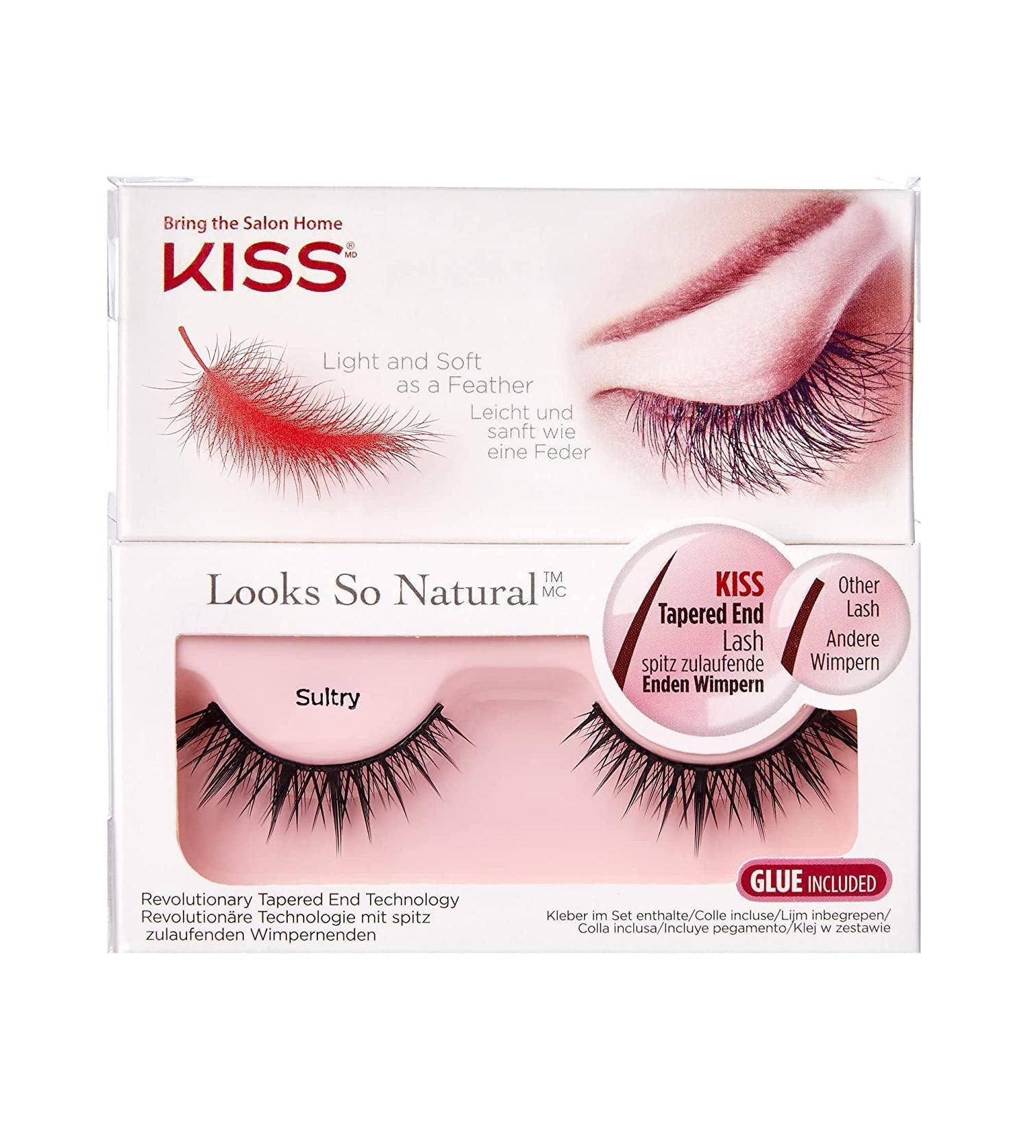 Kiss Natural Eyelashes sultry black 1 piece (1 pack)
