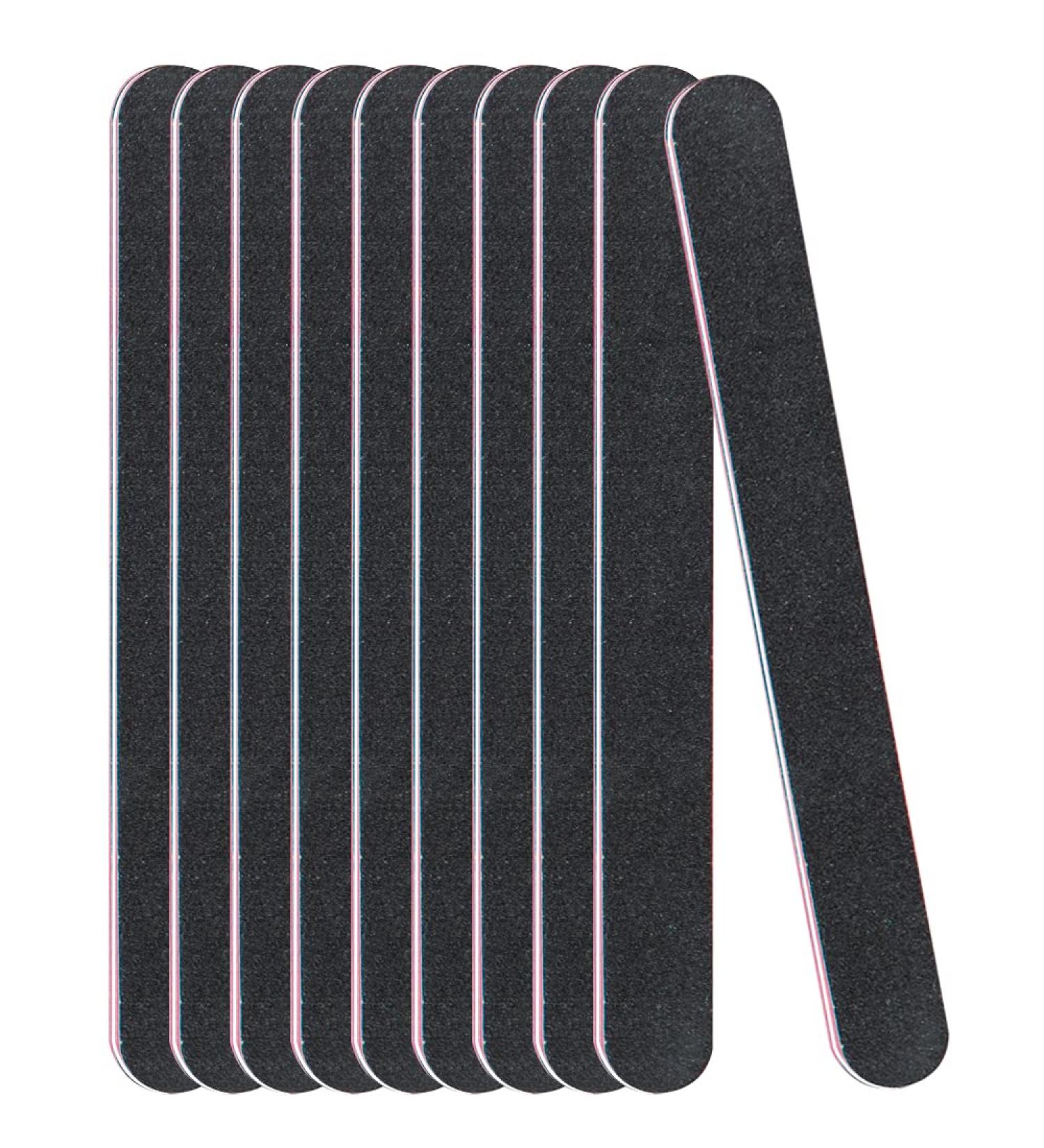 JoyJour 10 PCS Double Sided Nail Files, 100/100 Grit Emery Board Set for Gel Manicure Pedicure - Buy Online on GoSupps.com