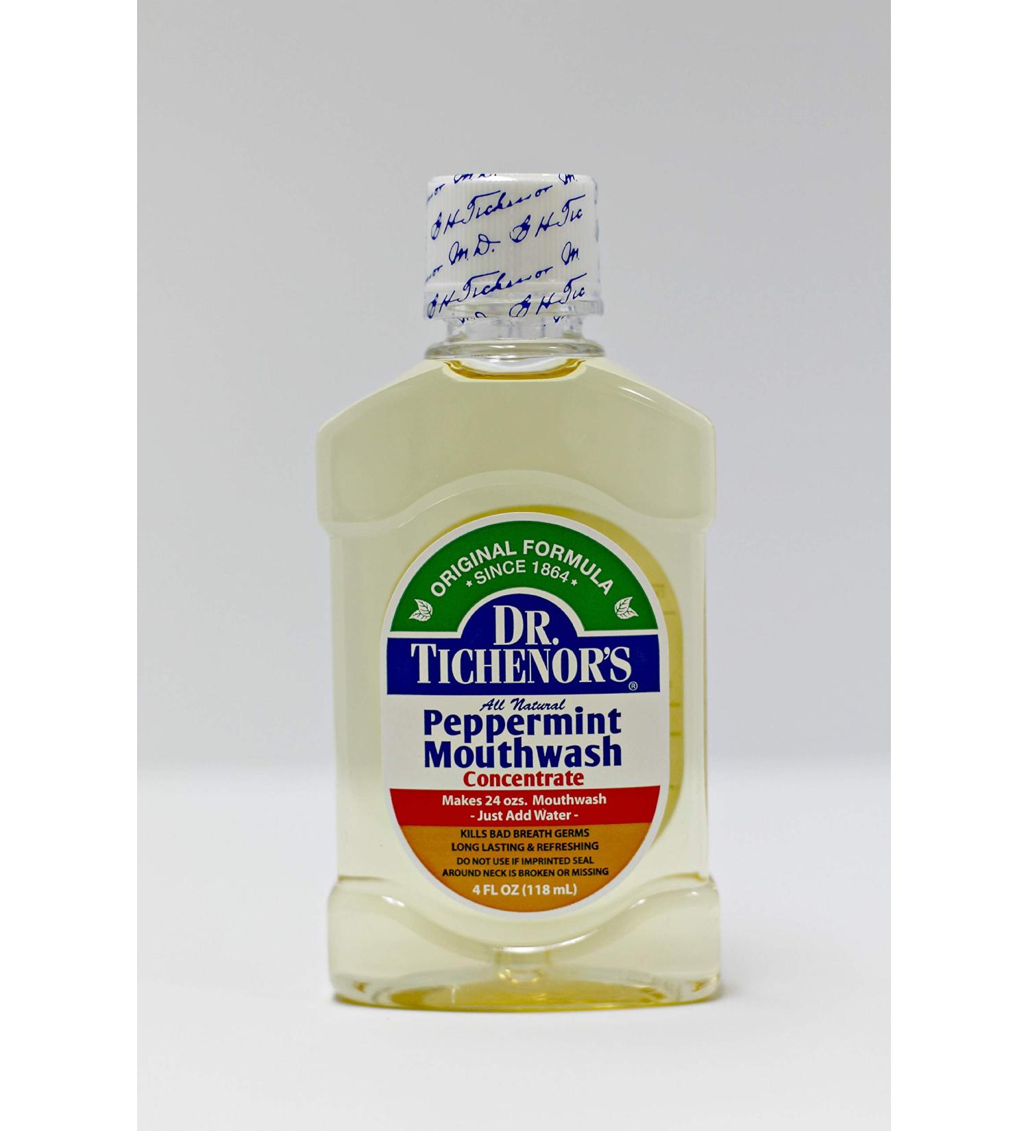 Dr. Tichenor's All Natural Peppermint Mouthwash Concentrate 4 oz (3-Pack)