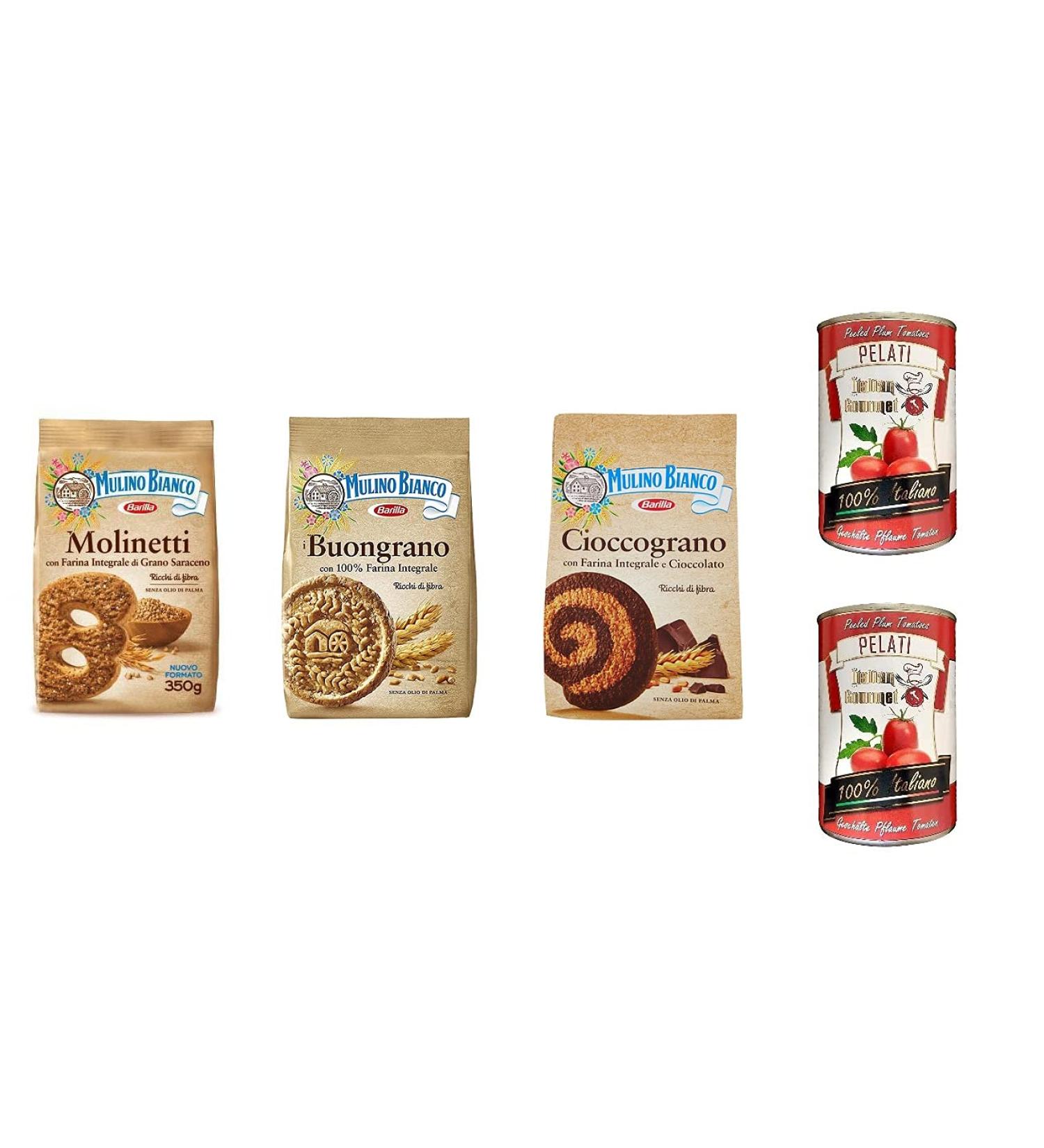  Italian Gourmet E.R. Pack of 2 boxes of 400g Mulino Bianco biscuits 100% whole grain 3 x 350g + Italian Gourmet 100% Italian - Buy Online on GoSupps.com