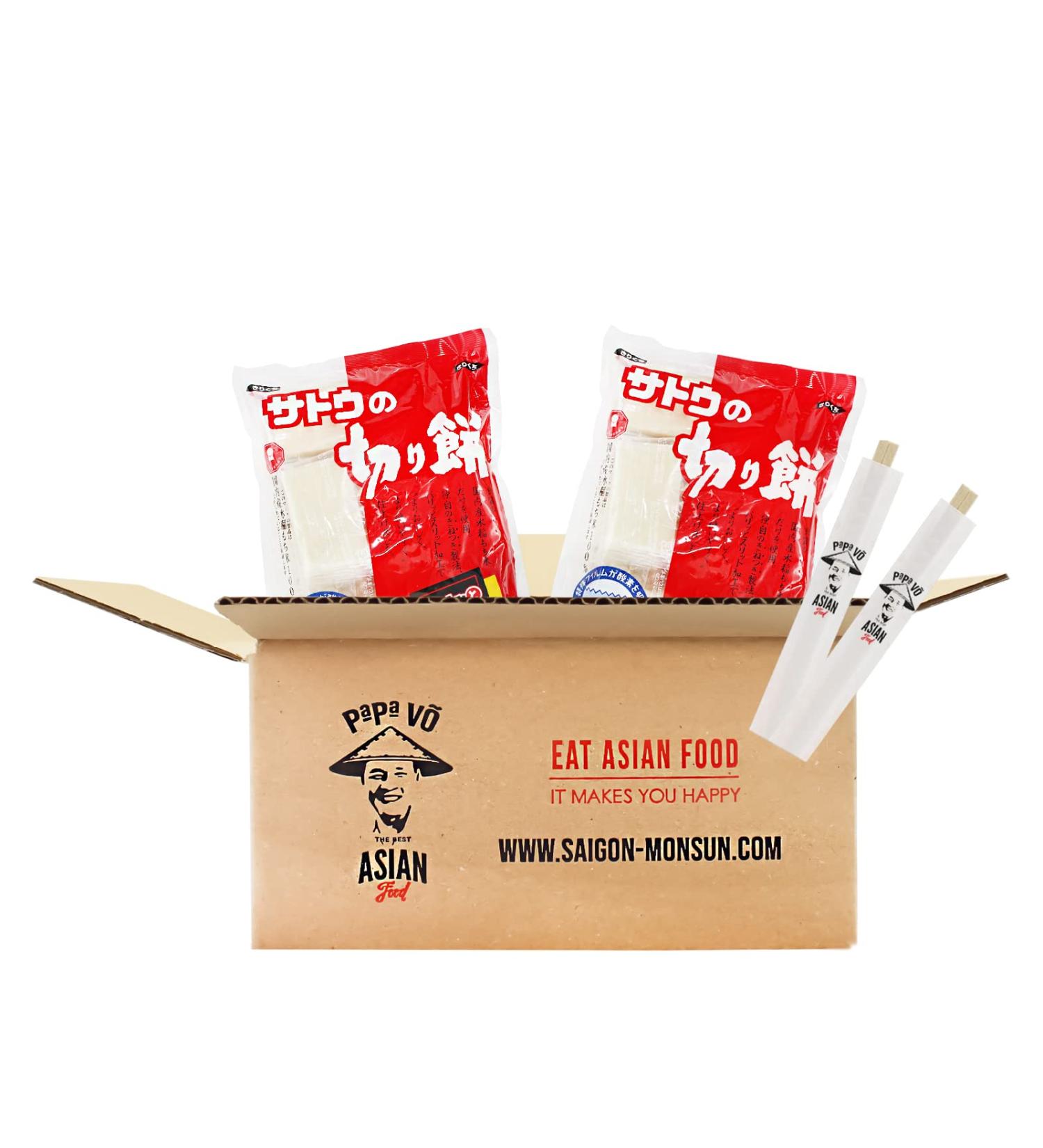 Pack of 2 (2x400g) Sato Kirimochi Japanese rice cake (Papa Vo )