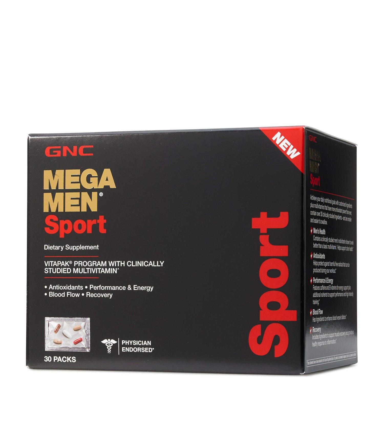 GNC Mega Men Sport Vitapak 30 Day New Formula - Boost Your Performance - Buy Online on GoSupps.com