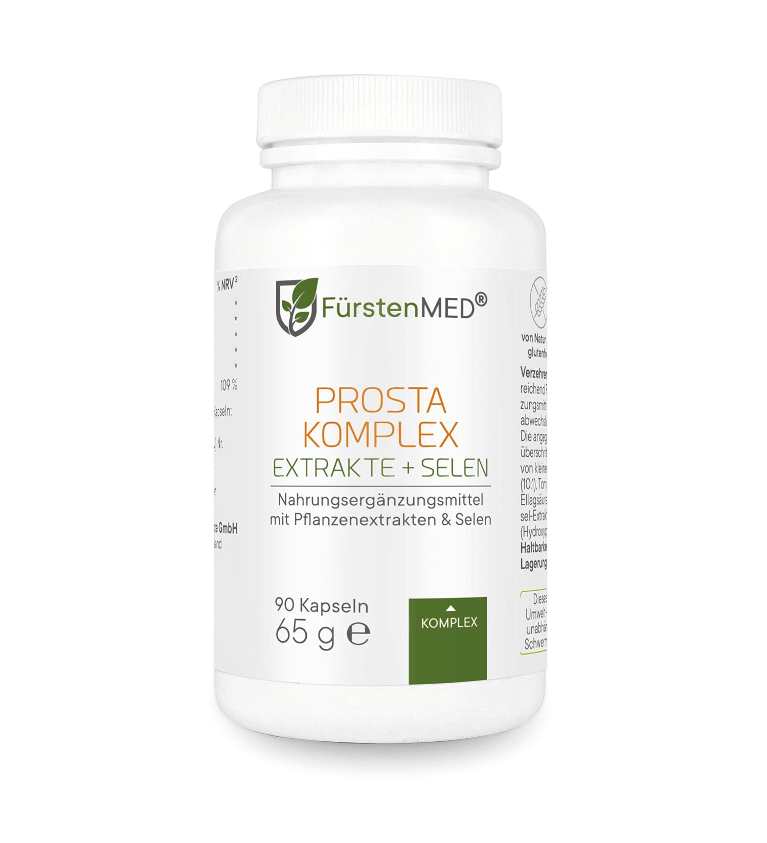 F rstenmed Prosta Complex - High-Dose Prostate Capsules with Pumpkin Seed Oil Pomegranate Nettle Soy Lycopene & Selenium - Additive-Free Formula for Optimal Health - Buy Online on GoSupps.com