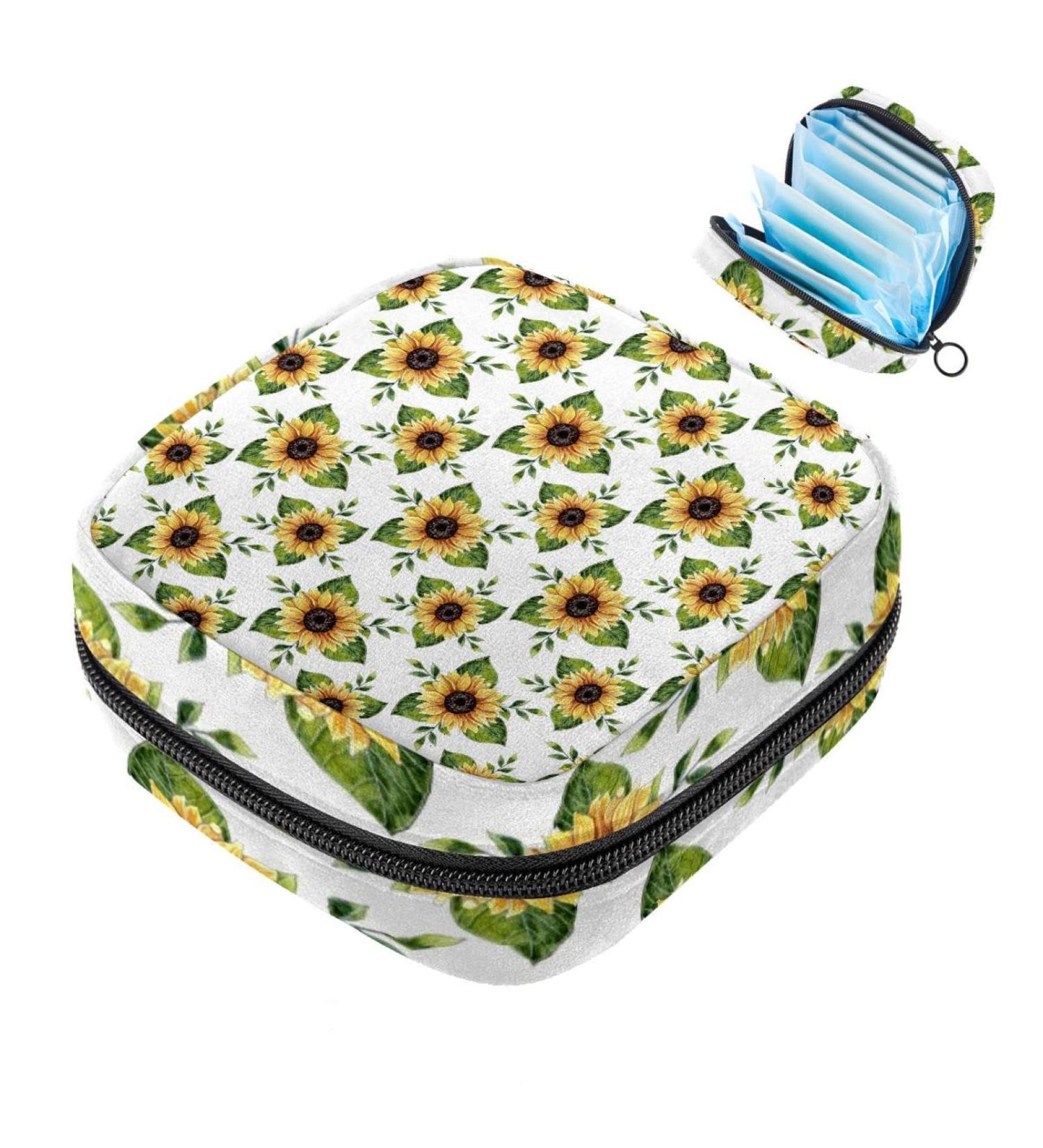 Shop Muooum Sunflower Menstrual Artery Bag - Stylish Zipper Bag for Tampons | Women's Bandage Bag - Buy Online on GoSupps.com