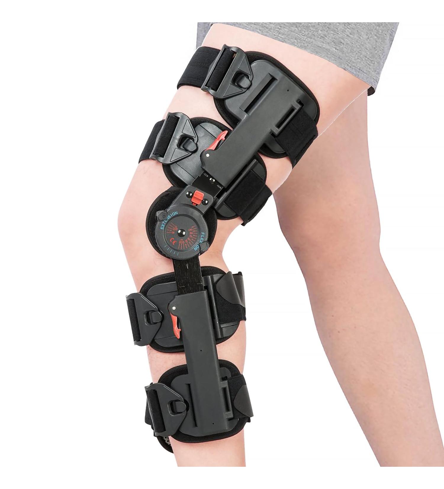 Medibot Adjustable Hinged Knee Brace | Post-Op Support Orthosis for Men & Women | Left & Right Leg Immobilizer - Buy Online on GoSupps.com