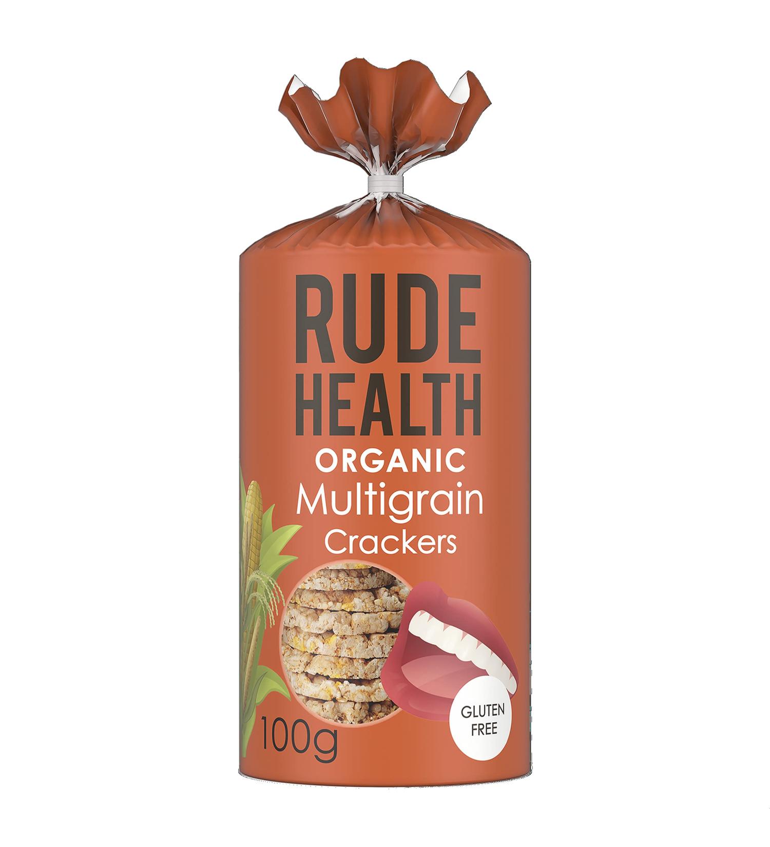  Rude Health Rude Health 8 x 100g Organic Gluten Free Award-winning Healthy & Vegan Multigrain Crackers 100% Recyclable Packaging - Buy Online on GoSupps.com