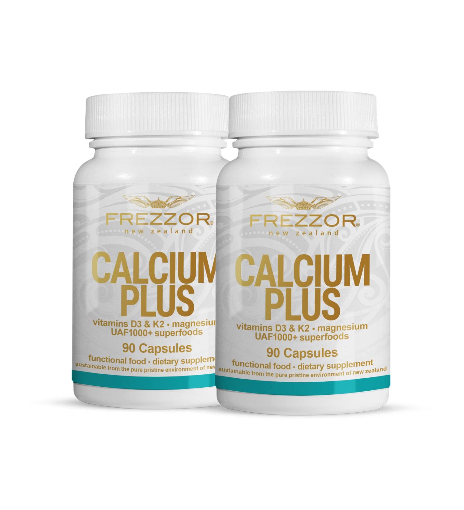 FREZZOR Calcium Plus | UAF1000+ Super Antioxidant | Bone Health & Density Support | Healthy Body Weight | Essential Minerals | NZ Made | 180 caps - Buy Online on GoSupps.com