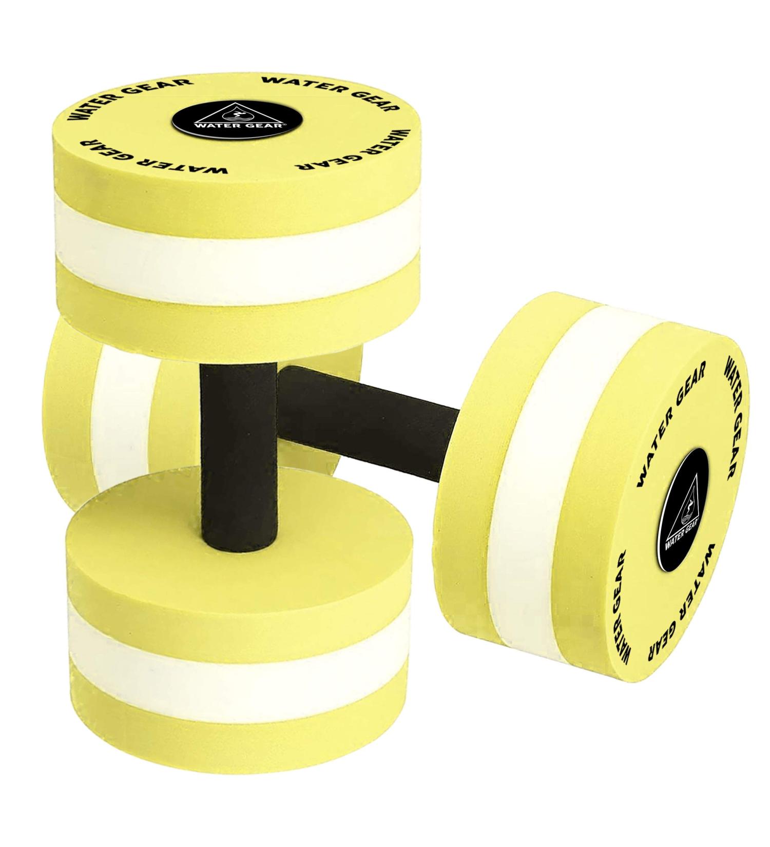 Water Gear Hydro Buoys - Yellow/White - Upper Body Pool Exercise for Back, Arms & Chest - Buy Online on GoSupps.com