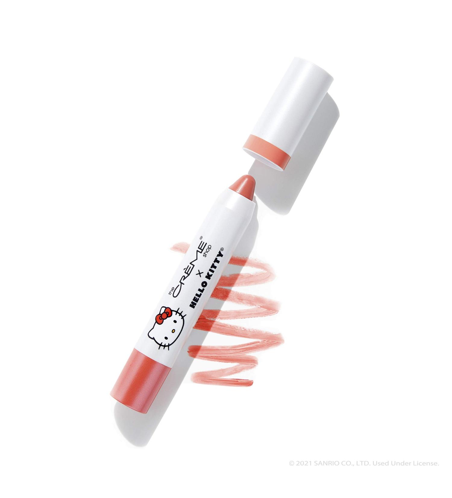 The Cr me Shop x Hello Kitty | Hello Lippy Moisturizing Tinted Lip Balm (Peach Pout)