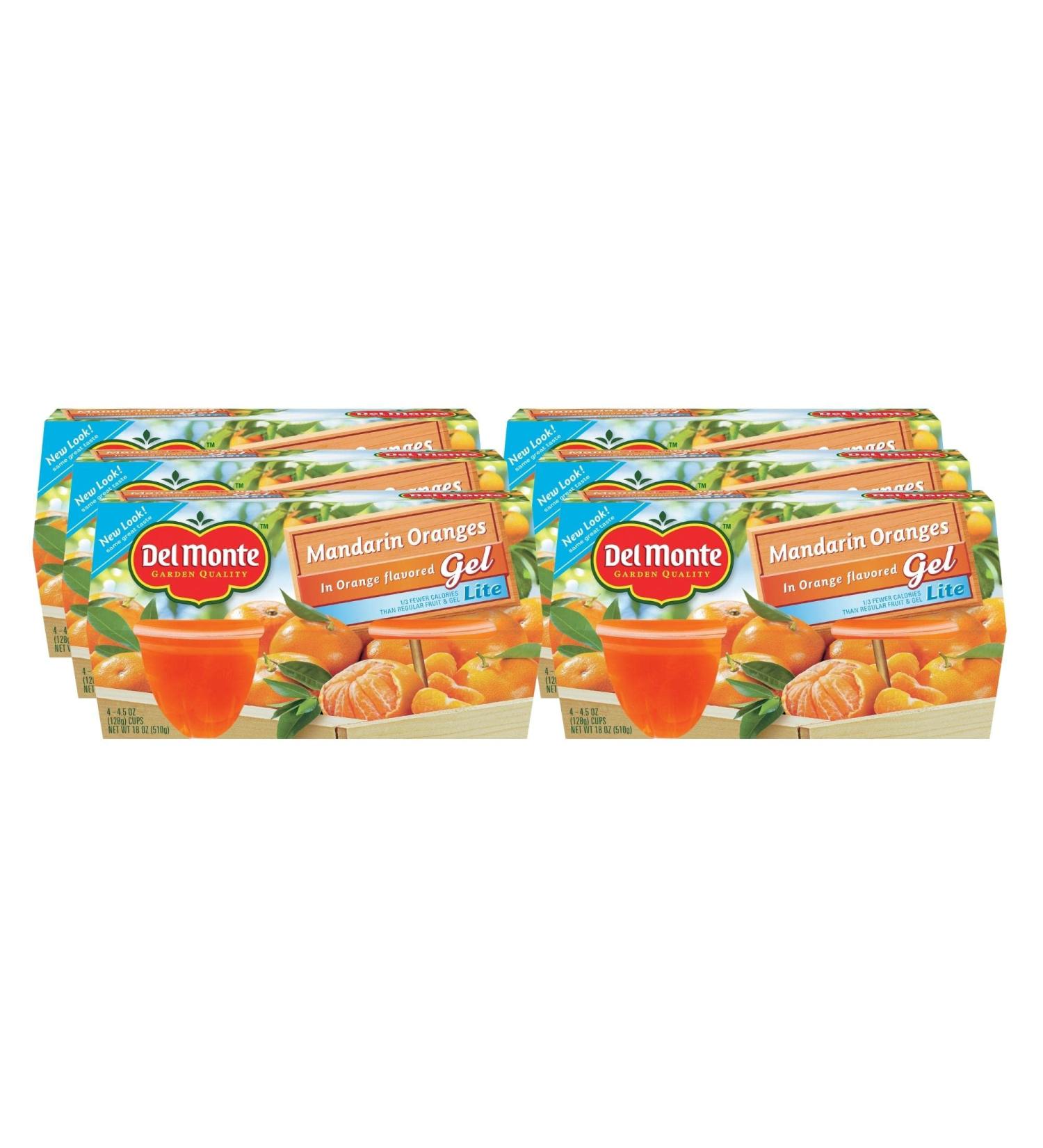 Del Monte Lite Mandarin Oranges in Orange Flavored Gel Cups 4.5oz (Pack of 24) - Buy Now - Buy Online on GoSupps.com