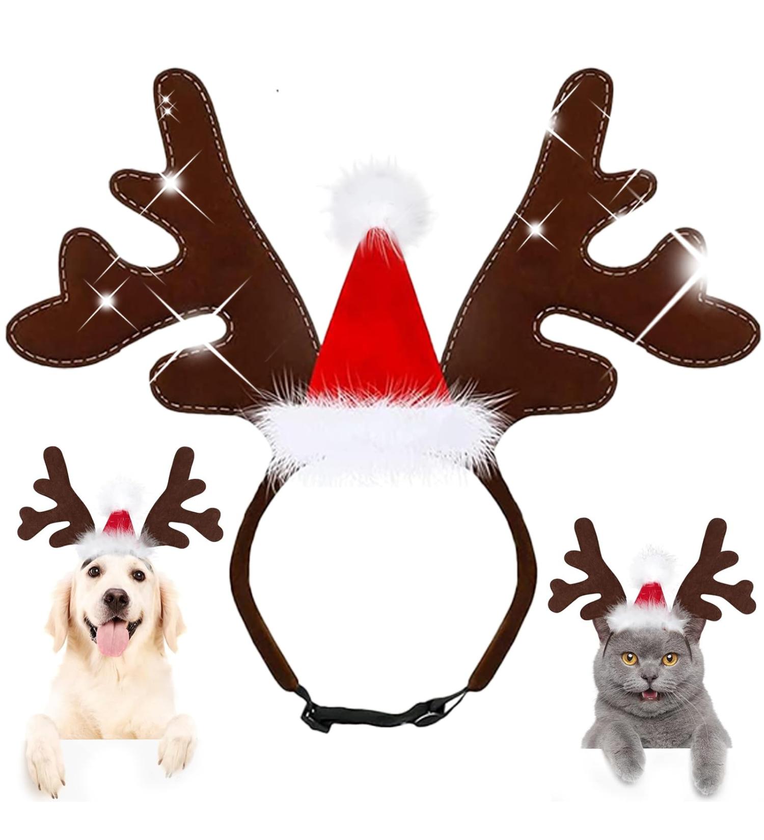 Shop Pet Christmas Headbands | Reindeer Cat & Dog Headbands - Perfect Holiday Gift for Pets! - Buy Online on GoSupps.com